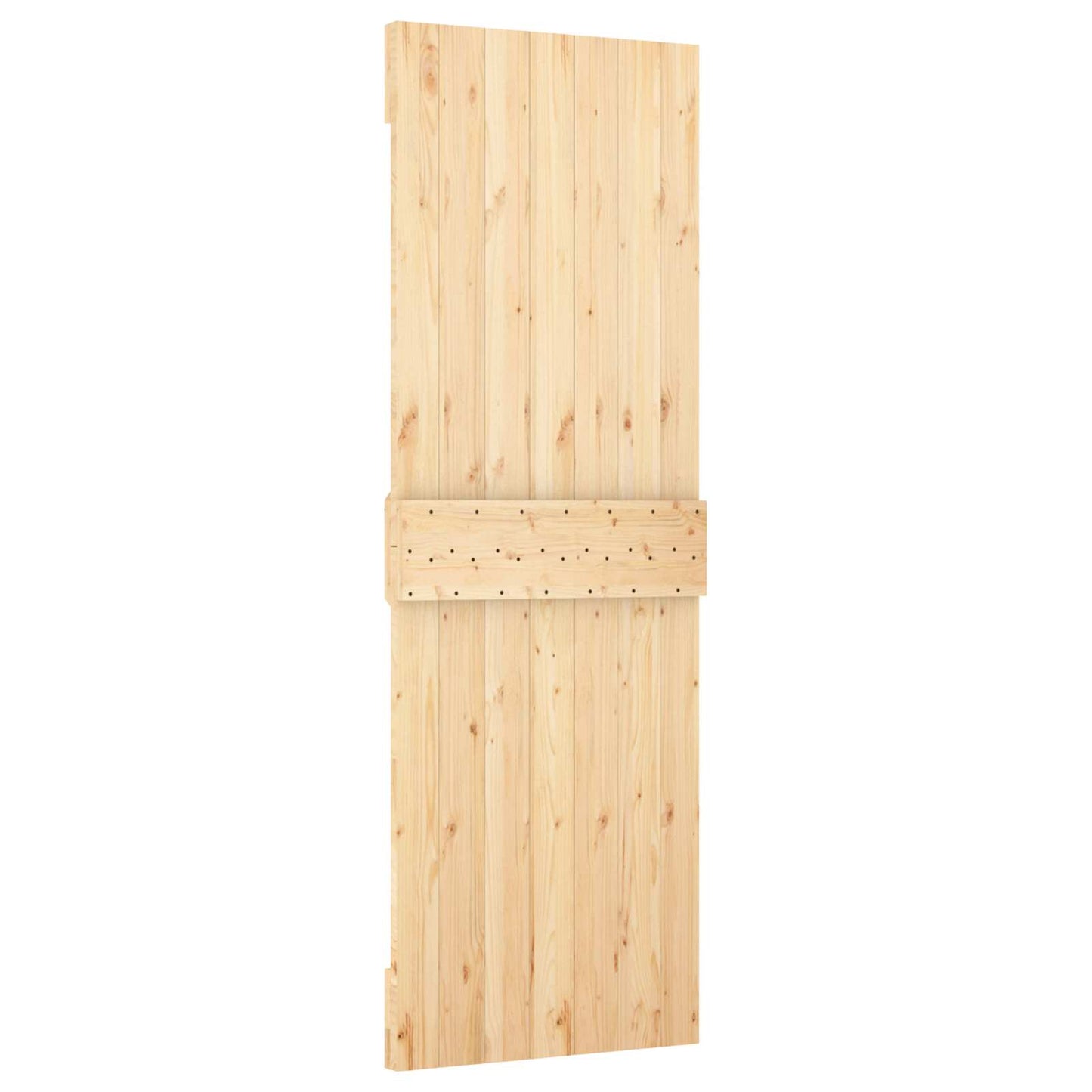 Skyvedør Naturlig og Hvit 70 x 210 cm Massiv Furu Tre