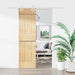 Skyvedør Naturlig og Hvit 70 x 210 cm Massiv Furu Tre