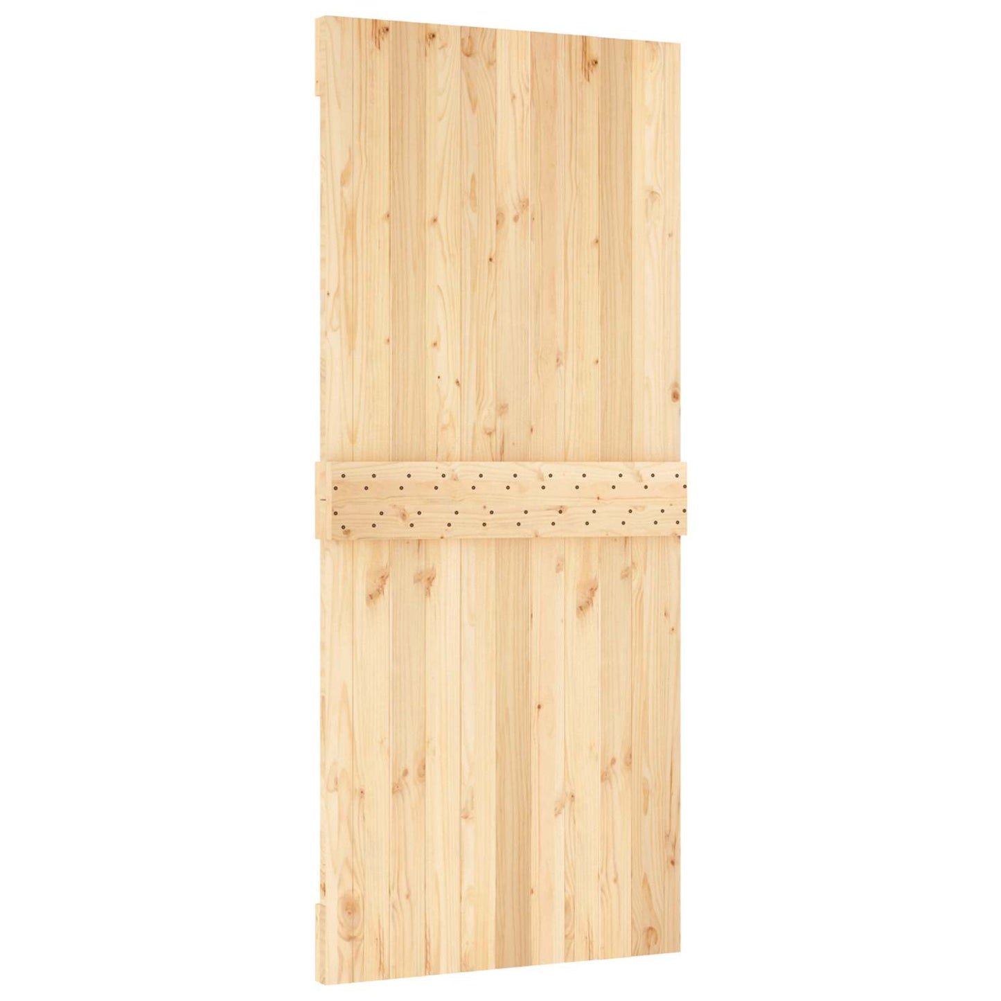Skyvedør Naturlig og svart 90 x 210 cm Massiv Furu Tre