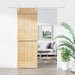 Skyvedør Naturlig og Hvit 70 x 210 cm Massiv Furu Tre