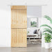 Skyvedør Naturlig og Hvit 80 x 210 cm Massiv Furu Tre