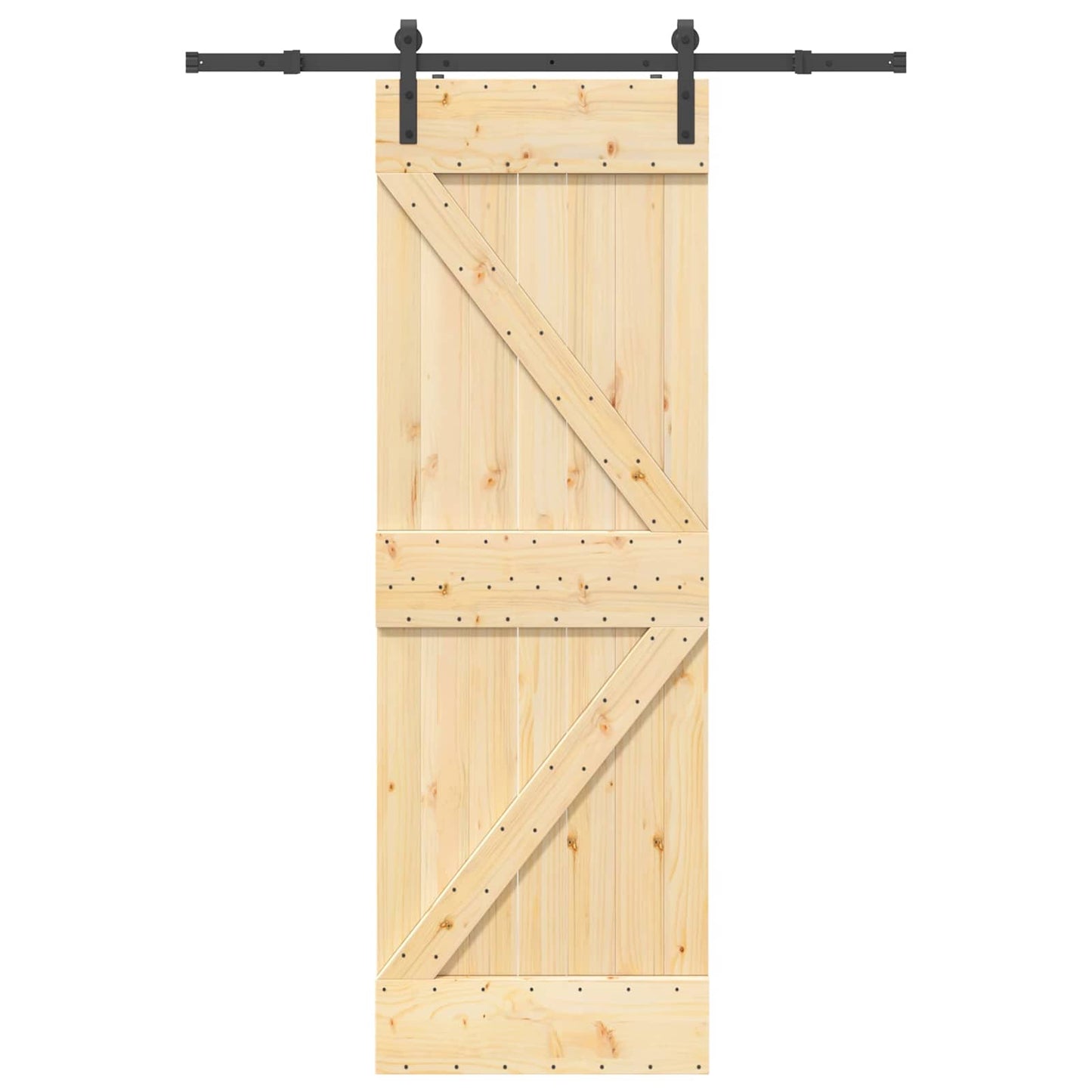 Skyvedør NARVIK Naturlig og svart 70 x 210 cm (152,5 cm)