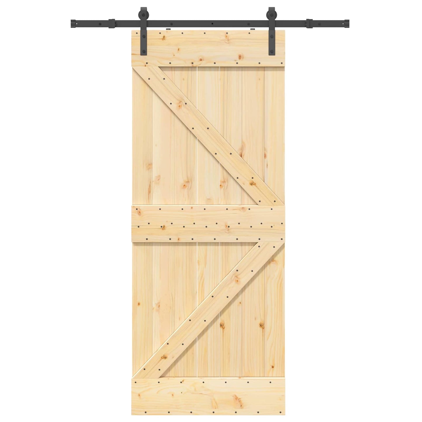 Skyvedør NARVIK Naturlig og svart 85 x 210 cm (152,5 cm)
