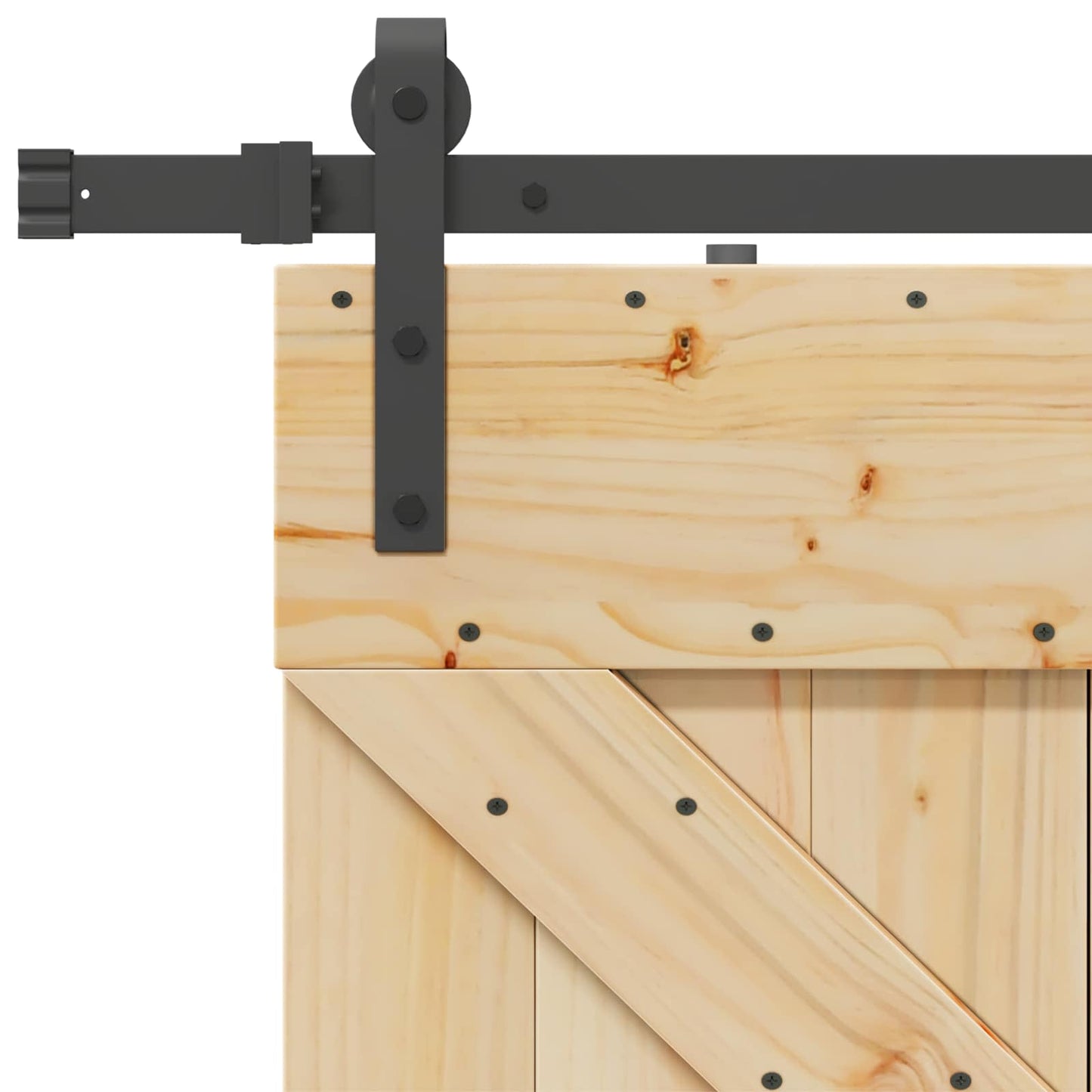 Skyvedør NARVIK Naturlig og svart 80 x 210 cm (152,5 cm)