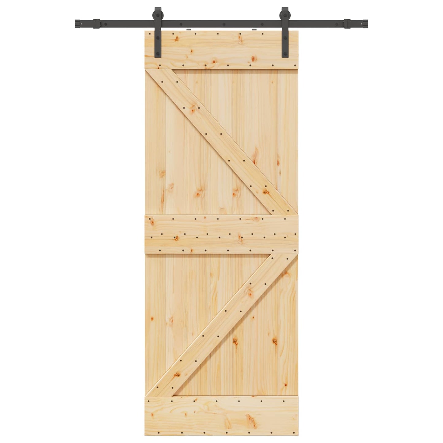 Skyvedør NARVIK Naturlig og svart 80 x 210 cm (152,5 cm)