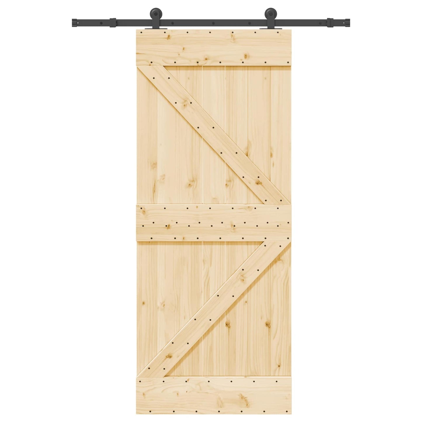 Skyvedør NARVIK 85 x 210 cm (152,5 cm) Naturlig og svart