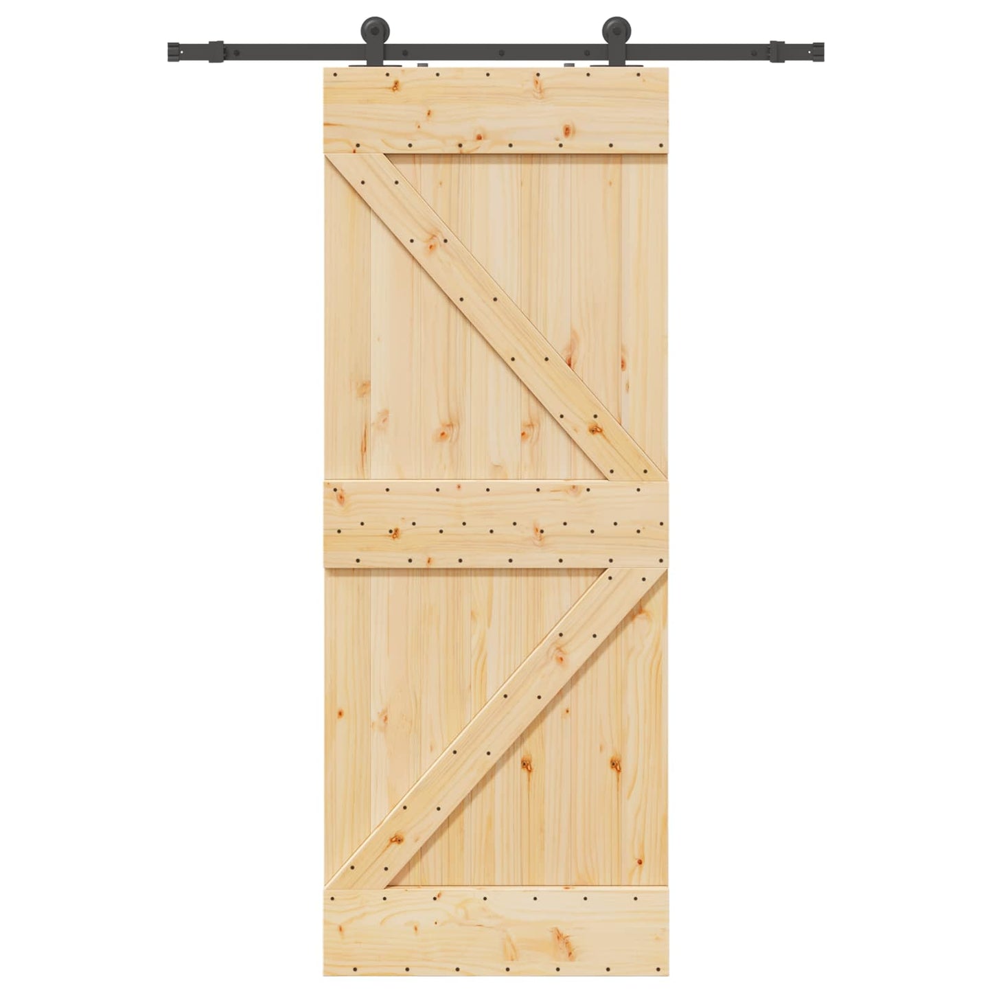 Skyvedør NARVIK 80 x 210 cm (152,5 cm) Naturlig og svart