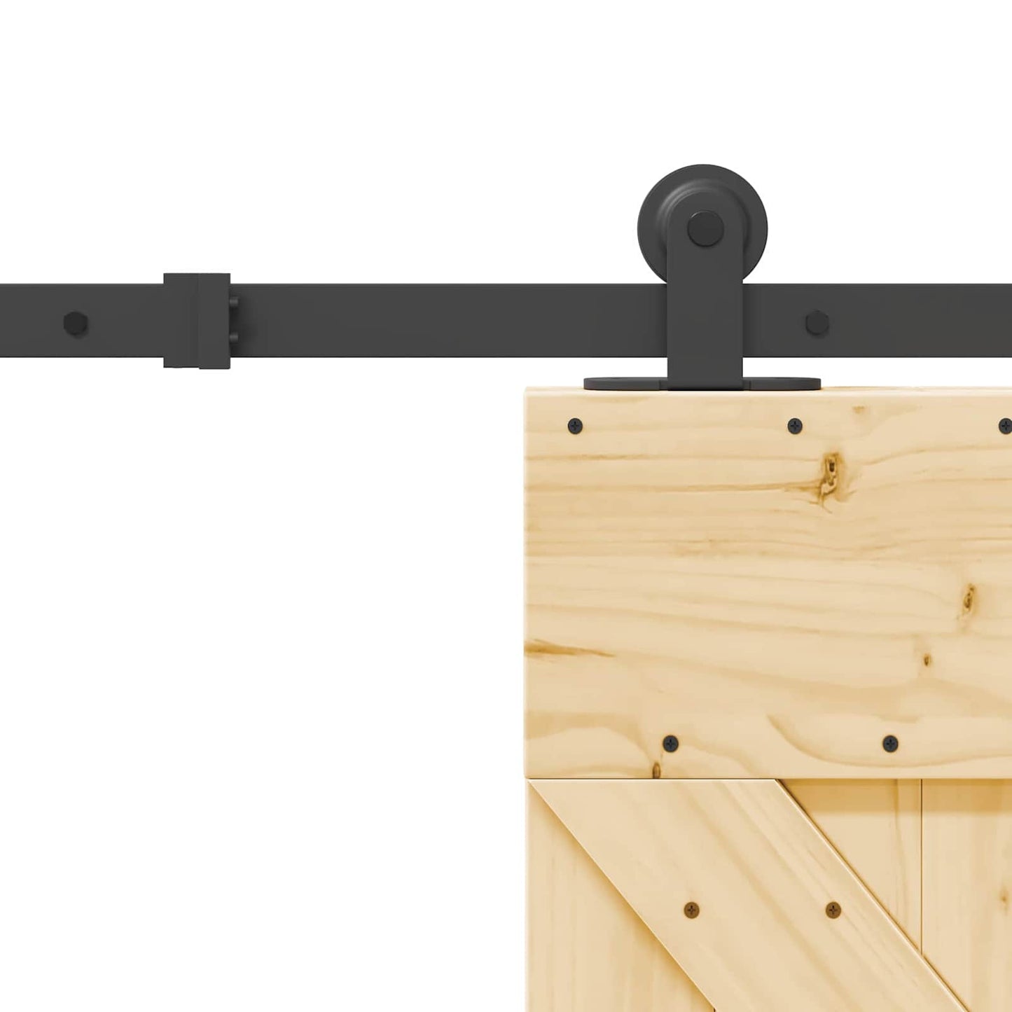 Skyvedør NARVIK Naturlig og svart 85 x 210 cm (213,5 cm)