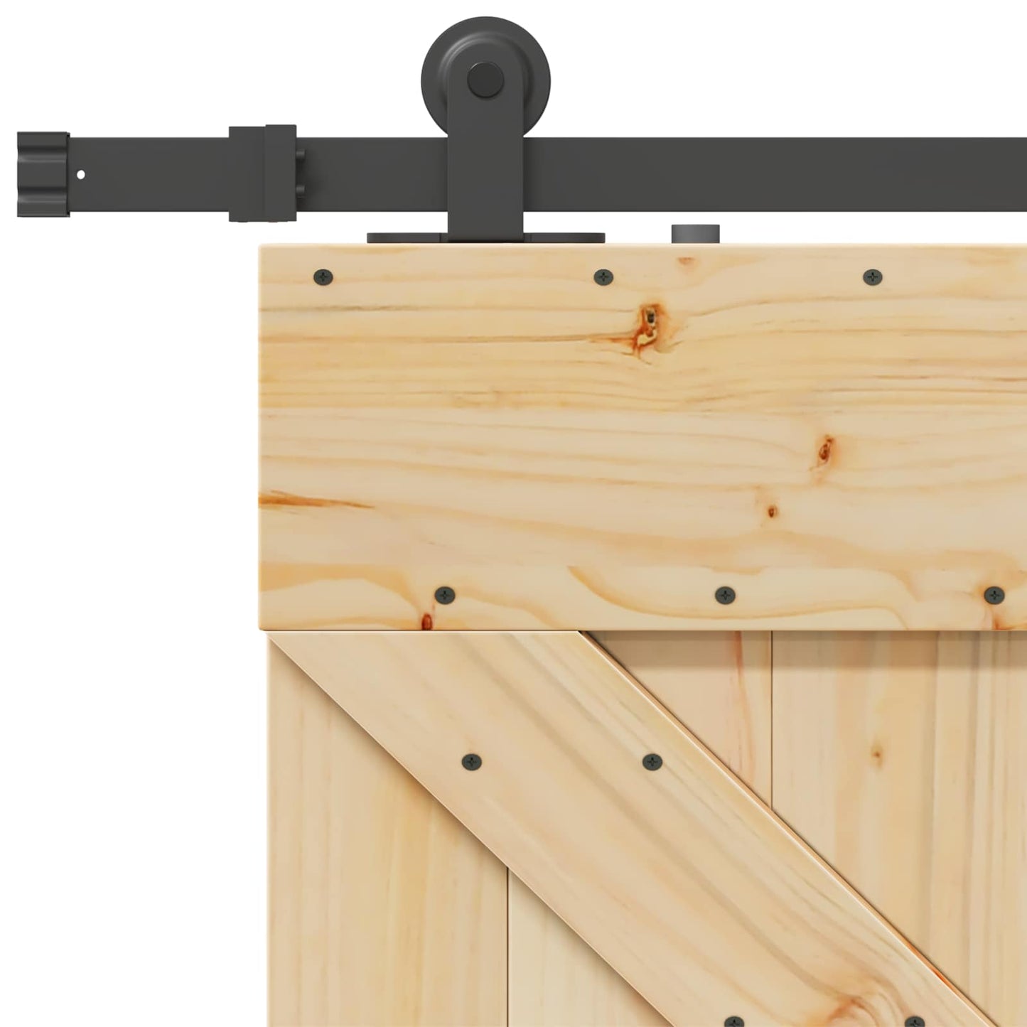 Skyvedør NARVIK Naturlig og svart 90 x 210 cm (213,5 cm)