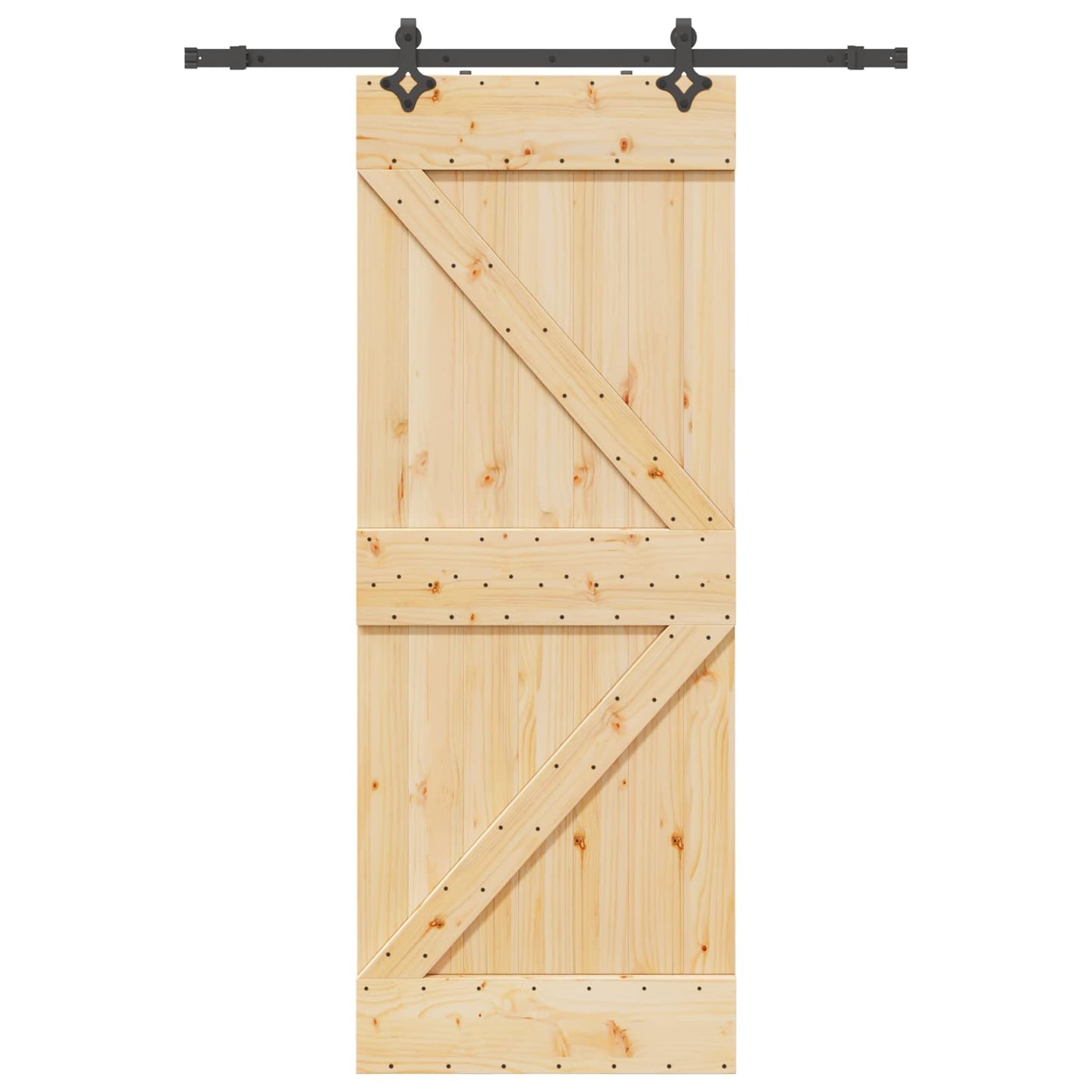 Skyvedør NARVIK Naturlig og svart 80 x 210 cm (152,5 cm)