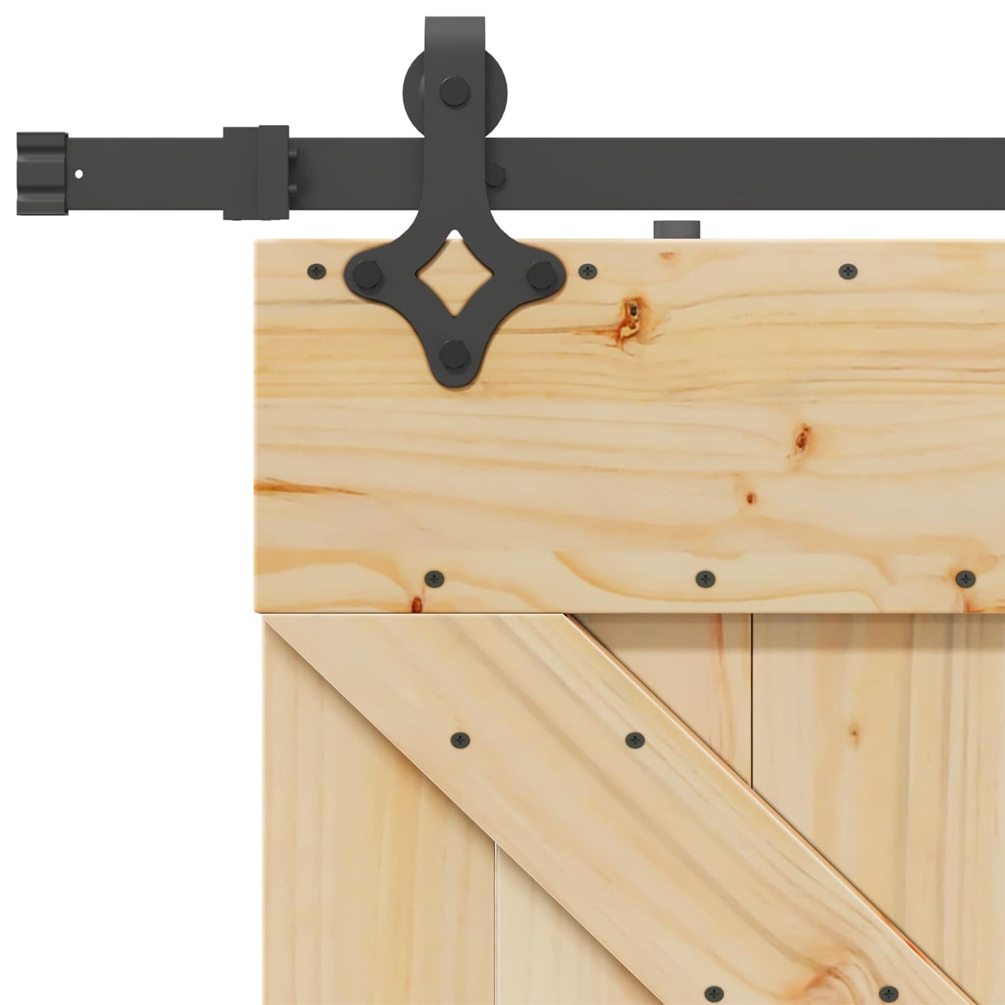 Skyvedør NARVIK Naturlig og svart 100 x 210 cm (213,5 cm)
