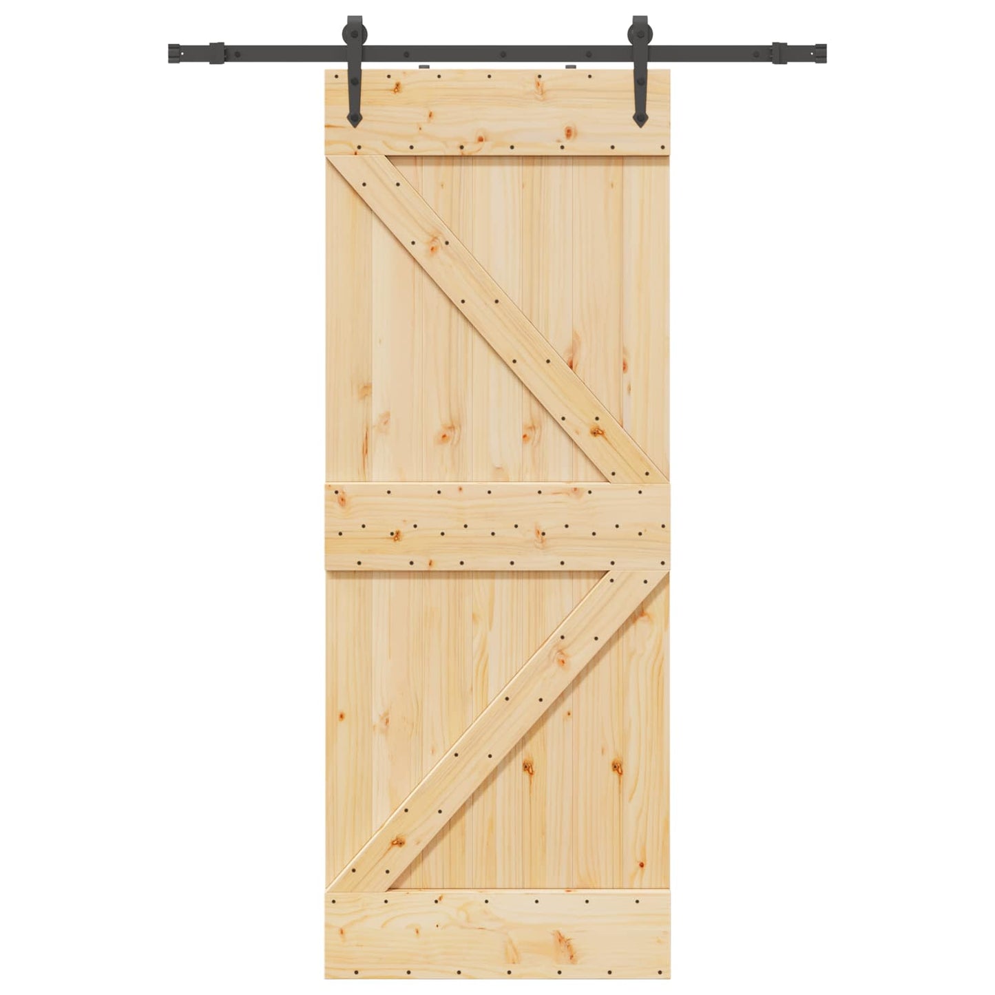 Skyvedør NARVIK Naturlig og svart 80 x 210 cm (152,5 cm)
