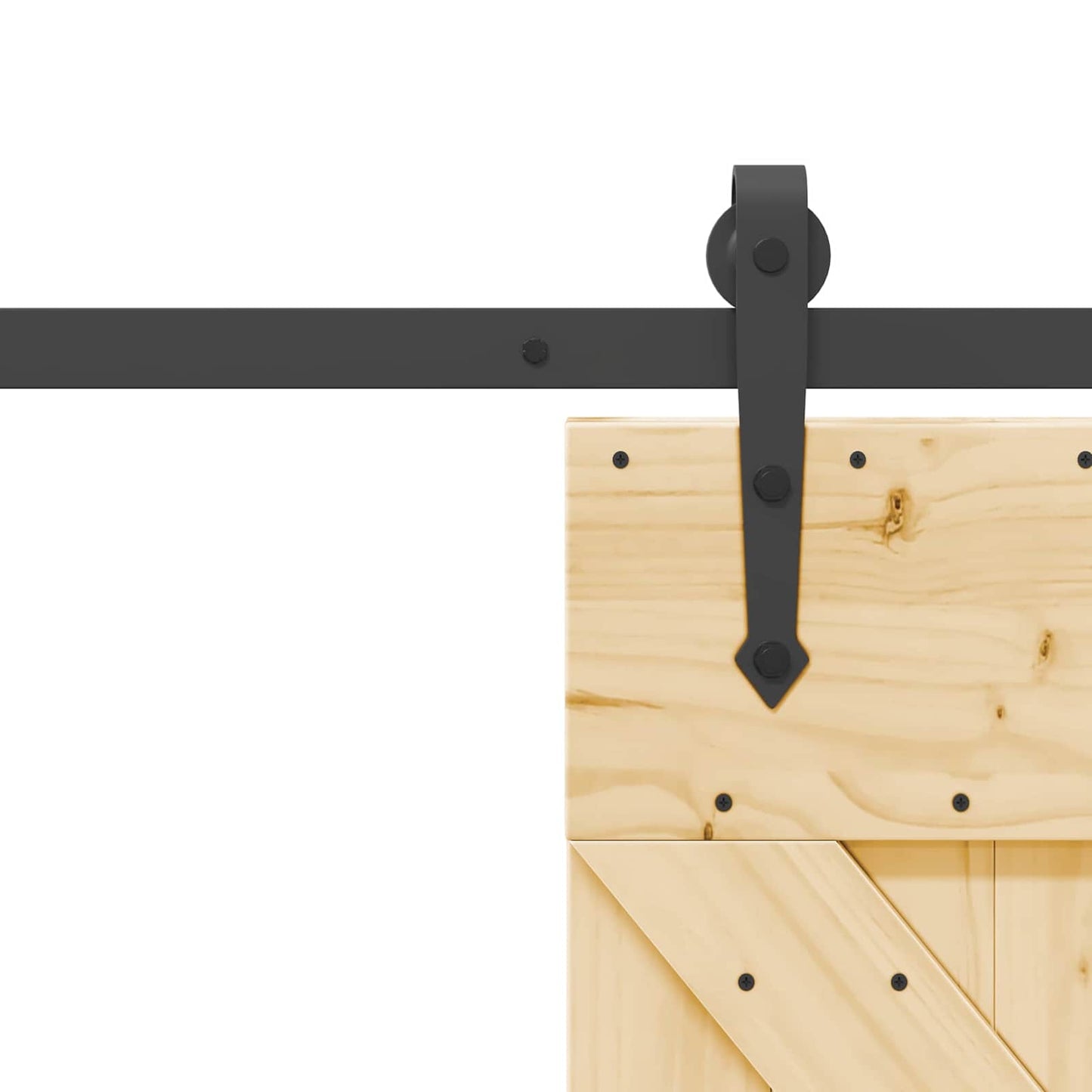 Skyvedør NARVIK Naturlig og svart 70 x 210 cm (213,5 cm)