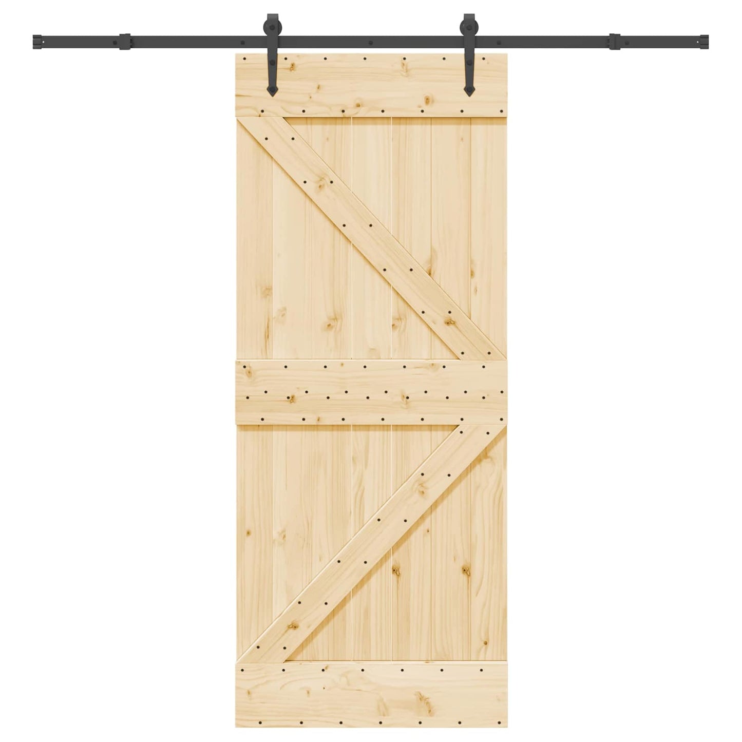 Skyvedør NARVIK Naturlig og svart 85 x 210 cm (213,5 cm)