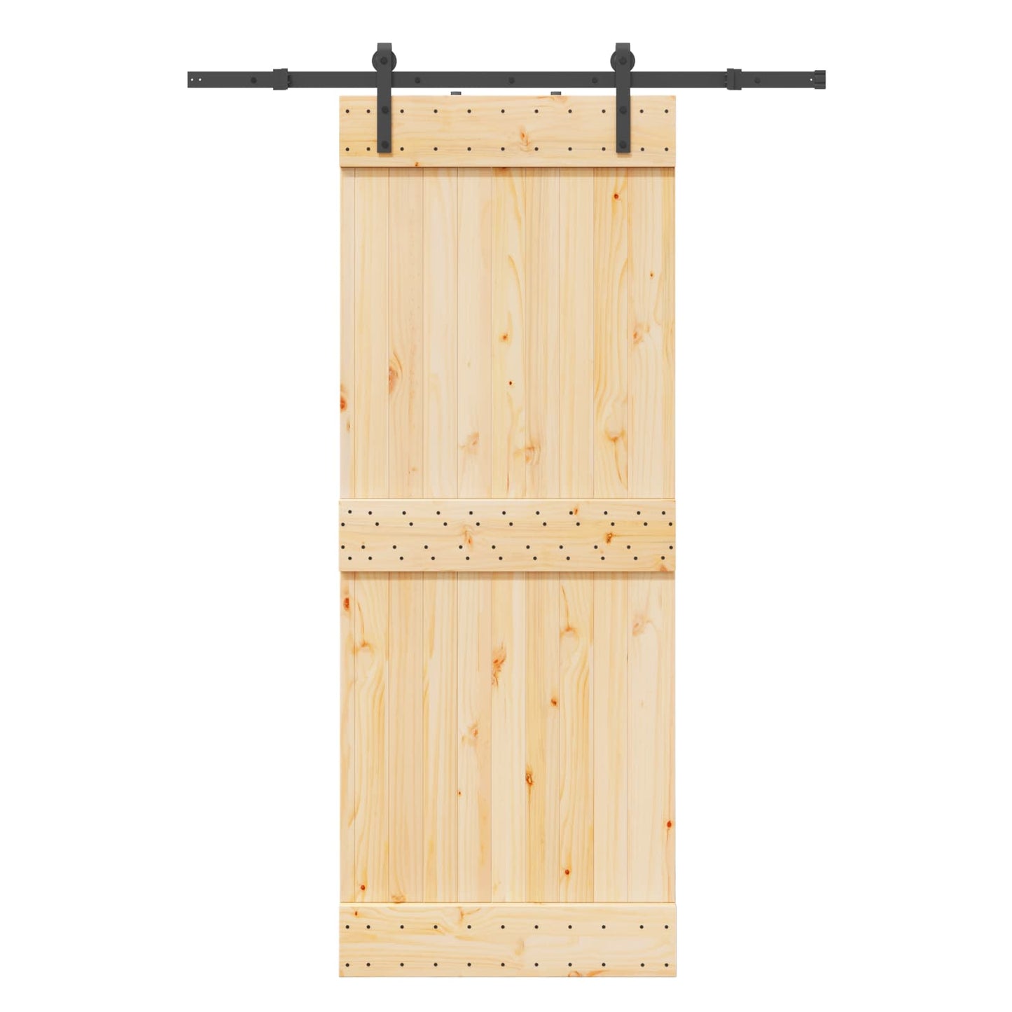 Skyvedør NARVIK Naturlig og svart 80 x 210 cm (152,5 cm)