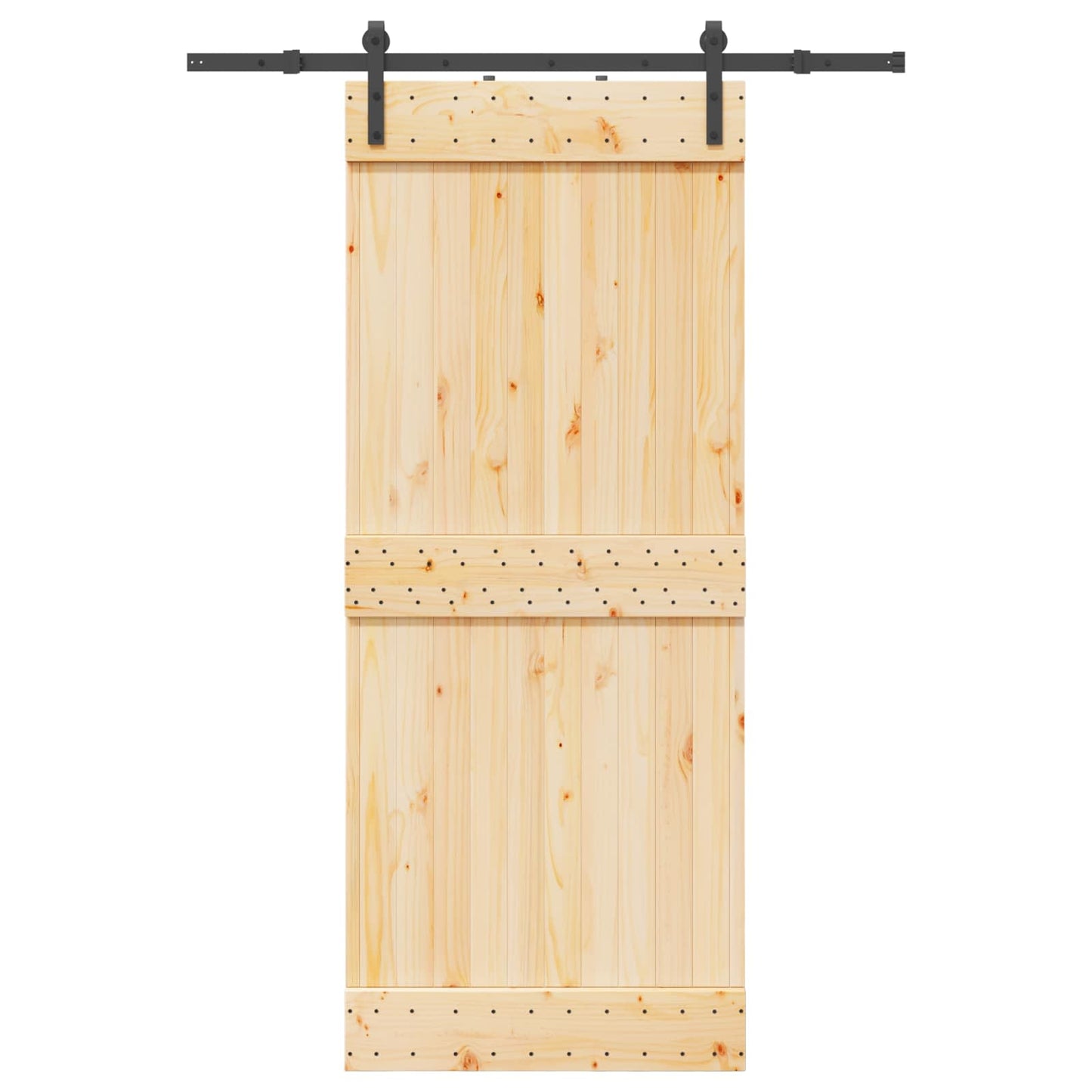 Skyvedør NARVIK Naturlig og svart 85 x 210 cm (152,5 cm)