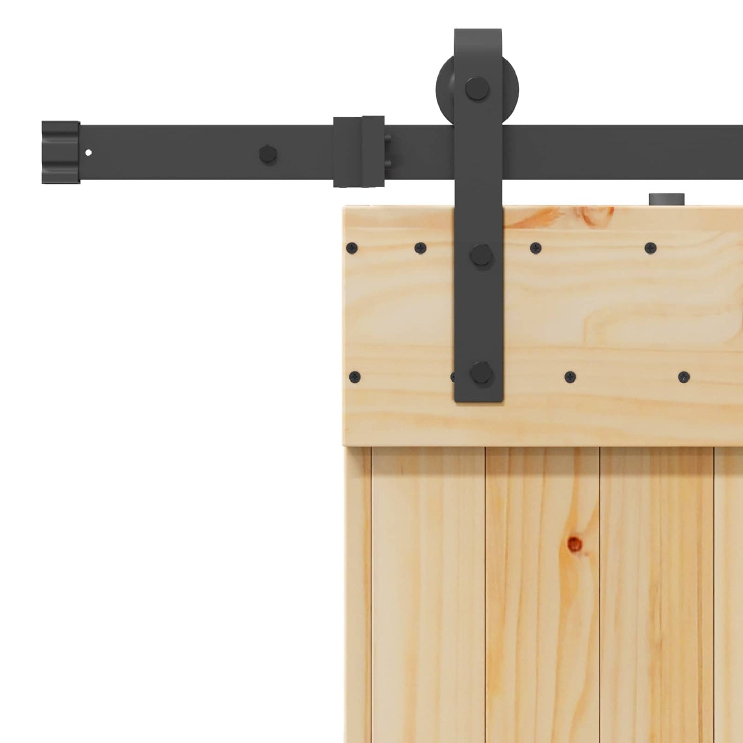 Skyvedør NARVIK Naturlig og svart 90 x 210 cm (213,5 cm)