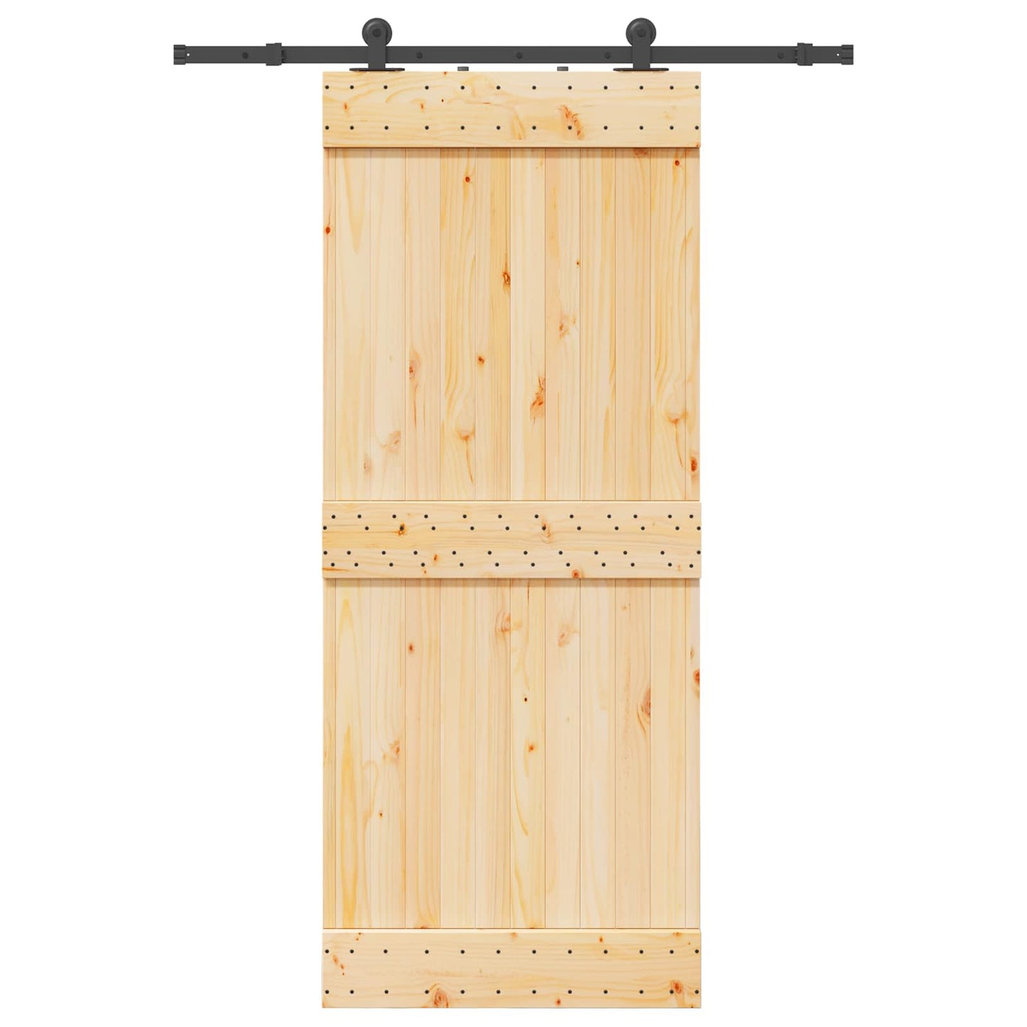 Skyvedør NARVIK Naturlig og svart 85 x 210 cm (152,5 cm)