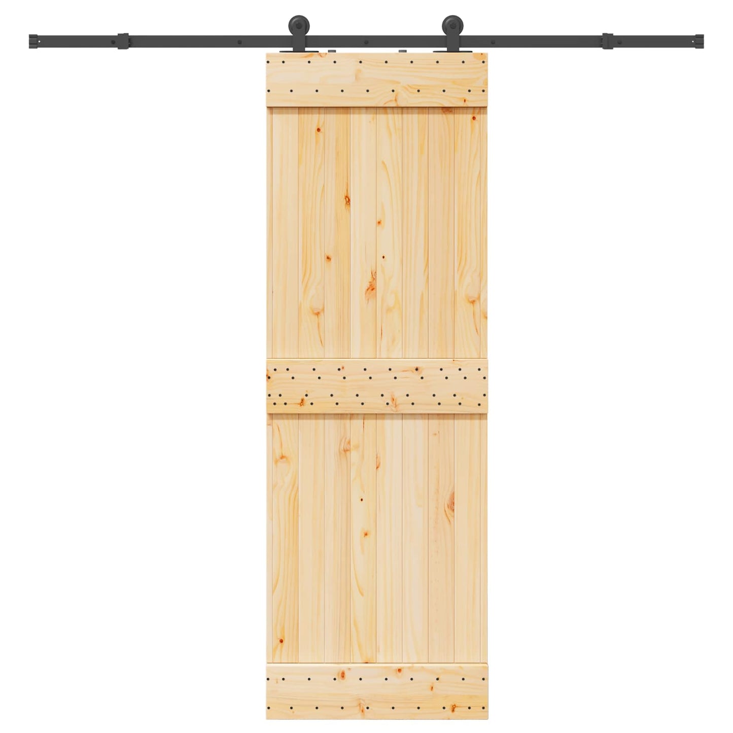 Skyvedør NARVIK Naturlig og svart 70 x 210 cm (213,5 cm)