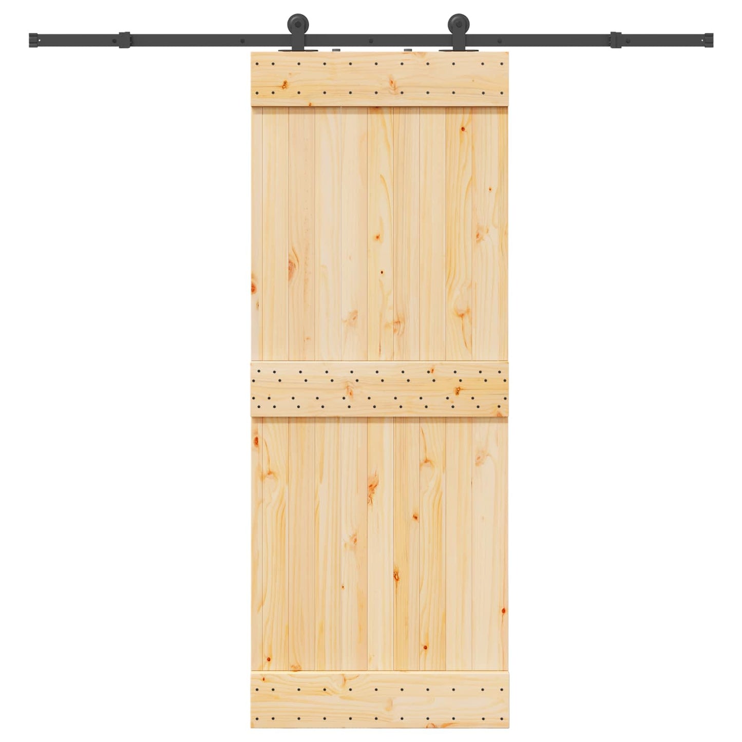 Skyvedør NARVIK 80 x 210 cm (213,5 cm) Naturlig og svart