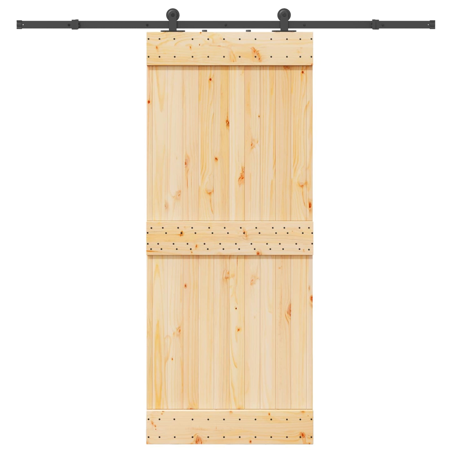 Skyvedør NARVIK 85 x 210 cm (213,5 cm) Naturlig og svart