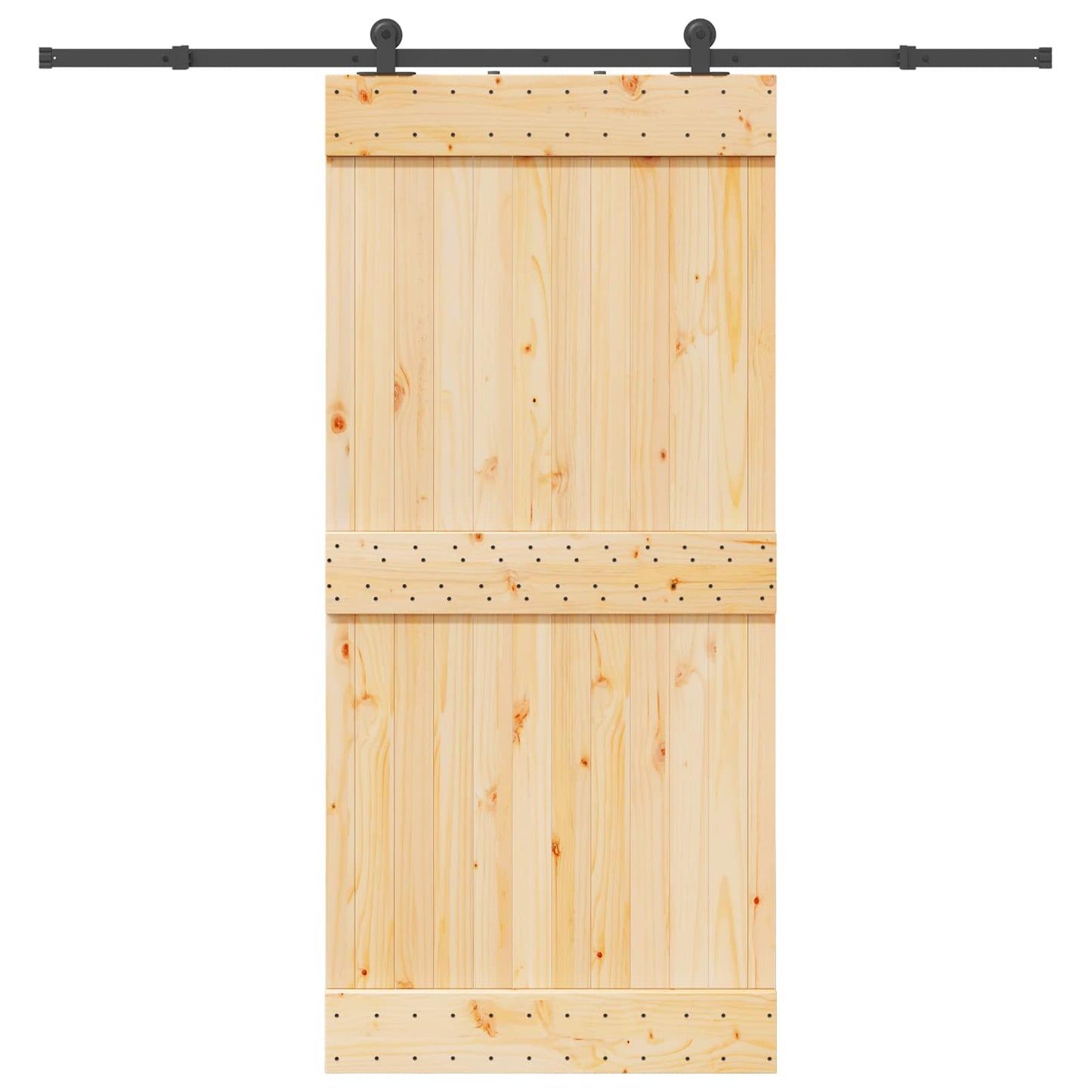 Skyvedør NARVIK Naturlig og svart 95 x 210 cm (213,5 cm)