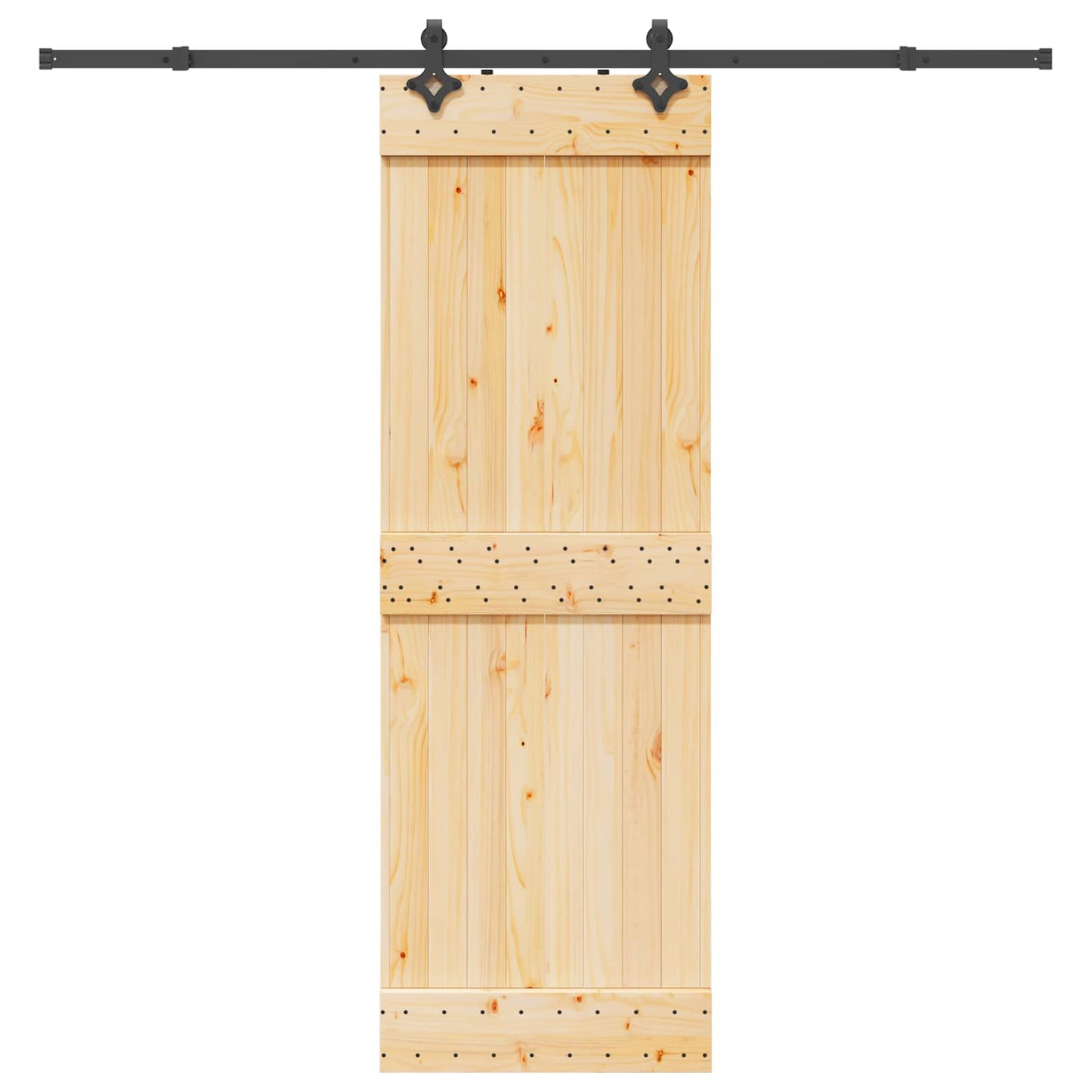 Skyvedør NARVIK Naturlig og svart 70 x 210 cm (213,5 cm)