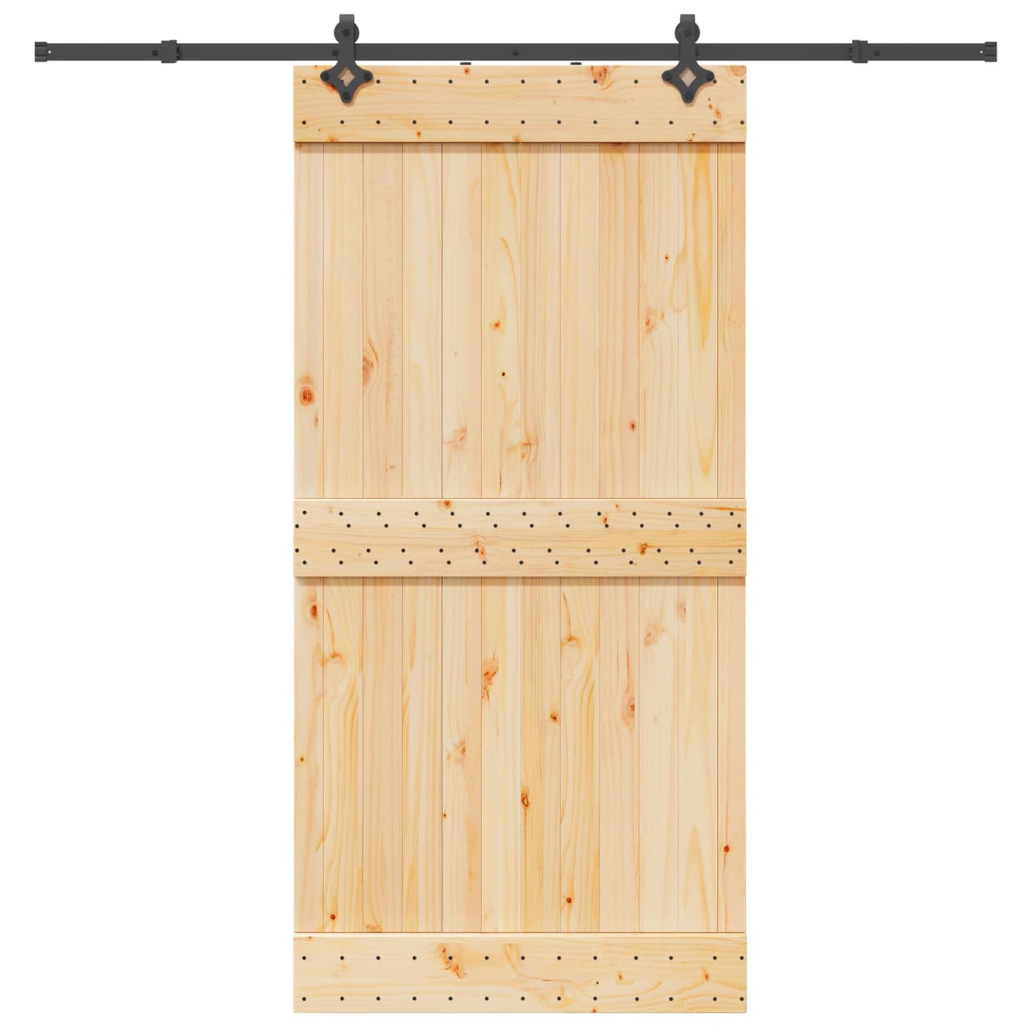 Skyvedør NARVIK Naturlig og svart 100 x 210 cm (213,5 cm)