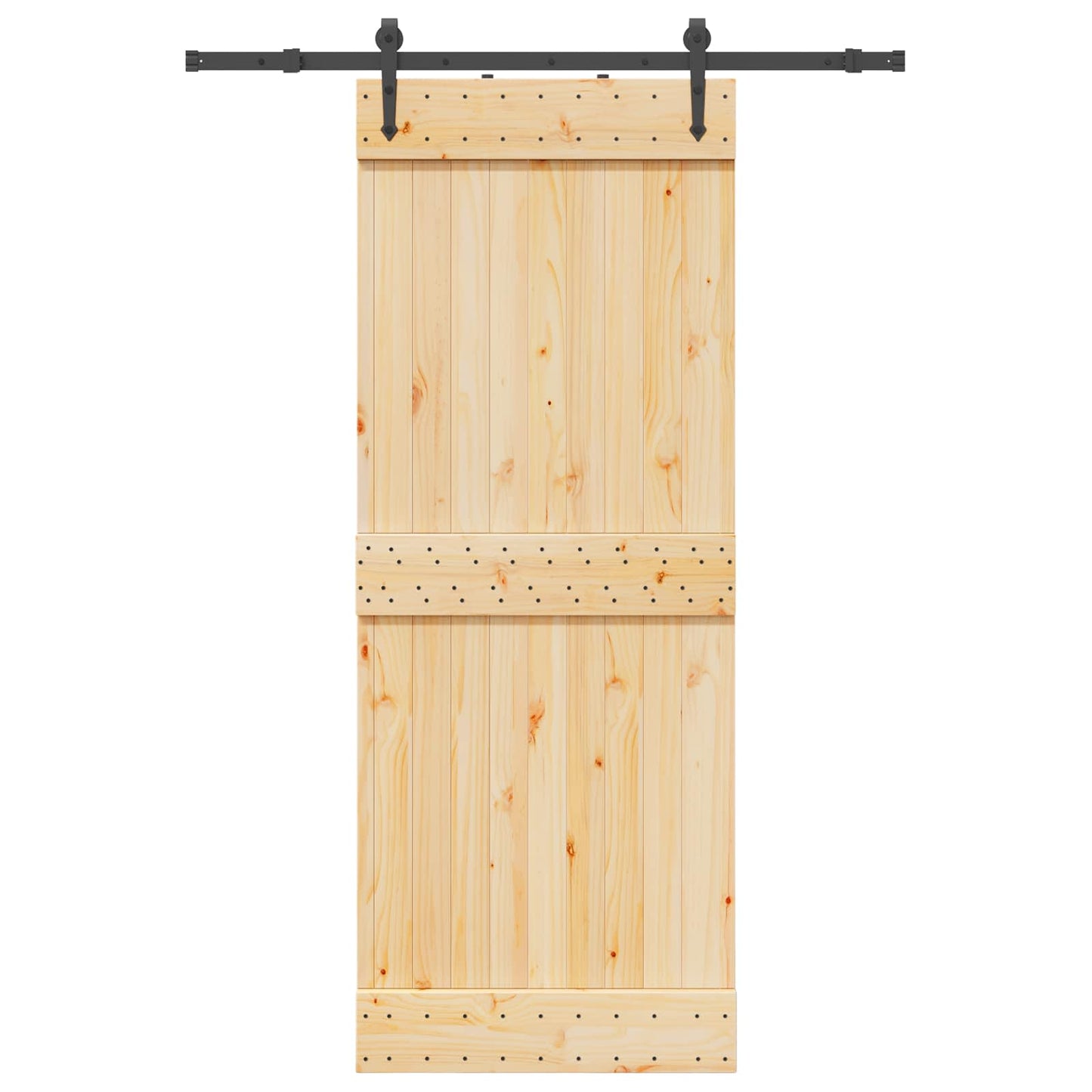 Skyvedør NARVIK Naturlig og svart 80 x 210 cm (152,5 cm)