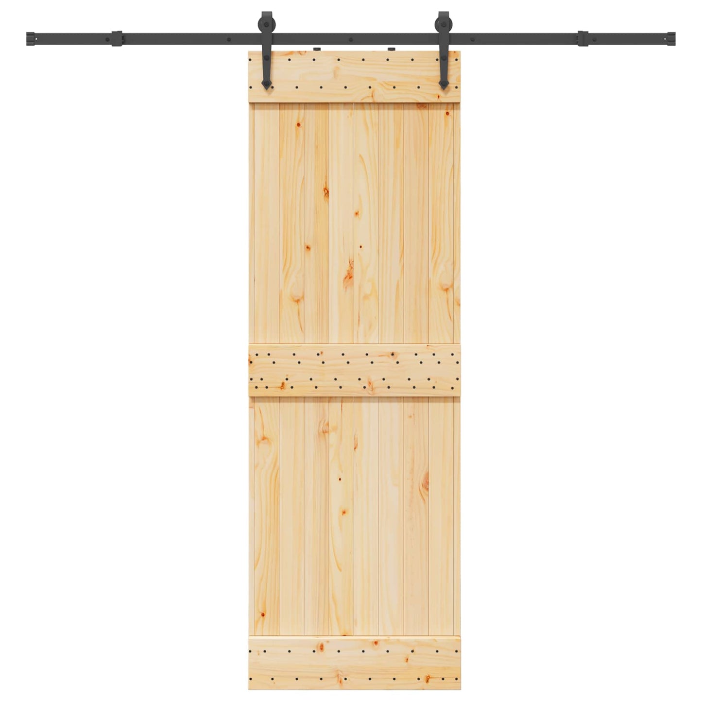 Skyvedør NARVIK Naturlig og svart 70 x 210 cm (213,5 cm)
