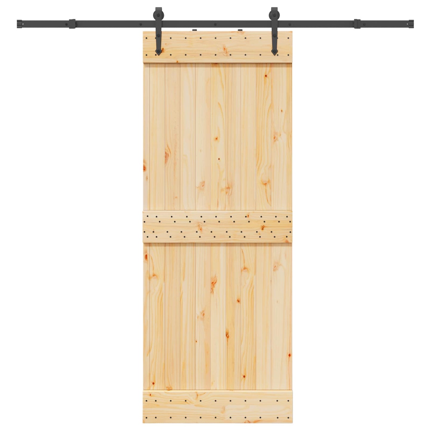 Skyvedør NARVIK Naturlig og svart 80 x 210 cm (213,5 cm)