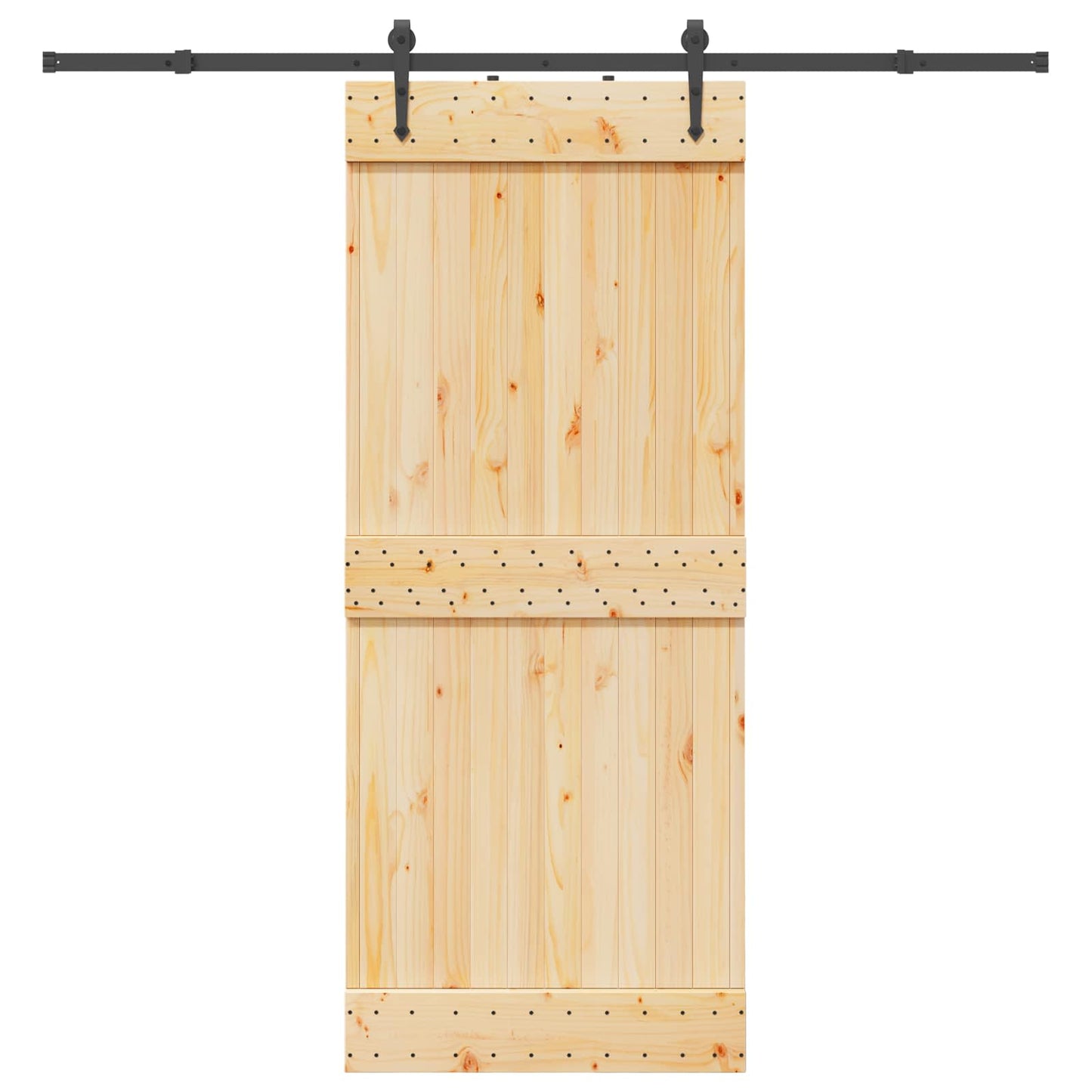 Skyvedør NARVIK Naturlig og svart 85 x 210 cm (213,5 cm)