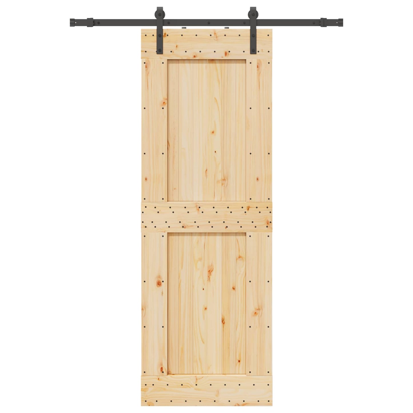 Skyvedør NARVIK Naturlig og svart 85 x 210 cm (152,5 cm)