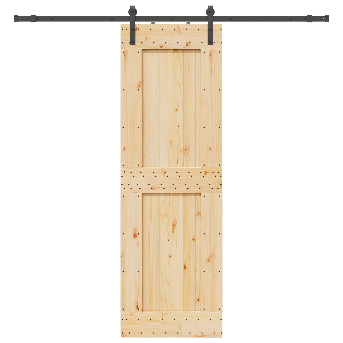 Skyvedør NARVIK Naturlig og svart 70 x 210 cm (213,5 cm)