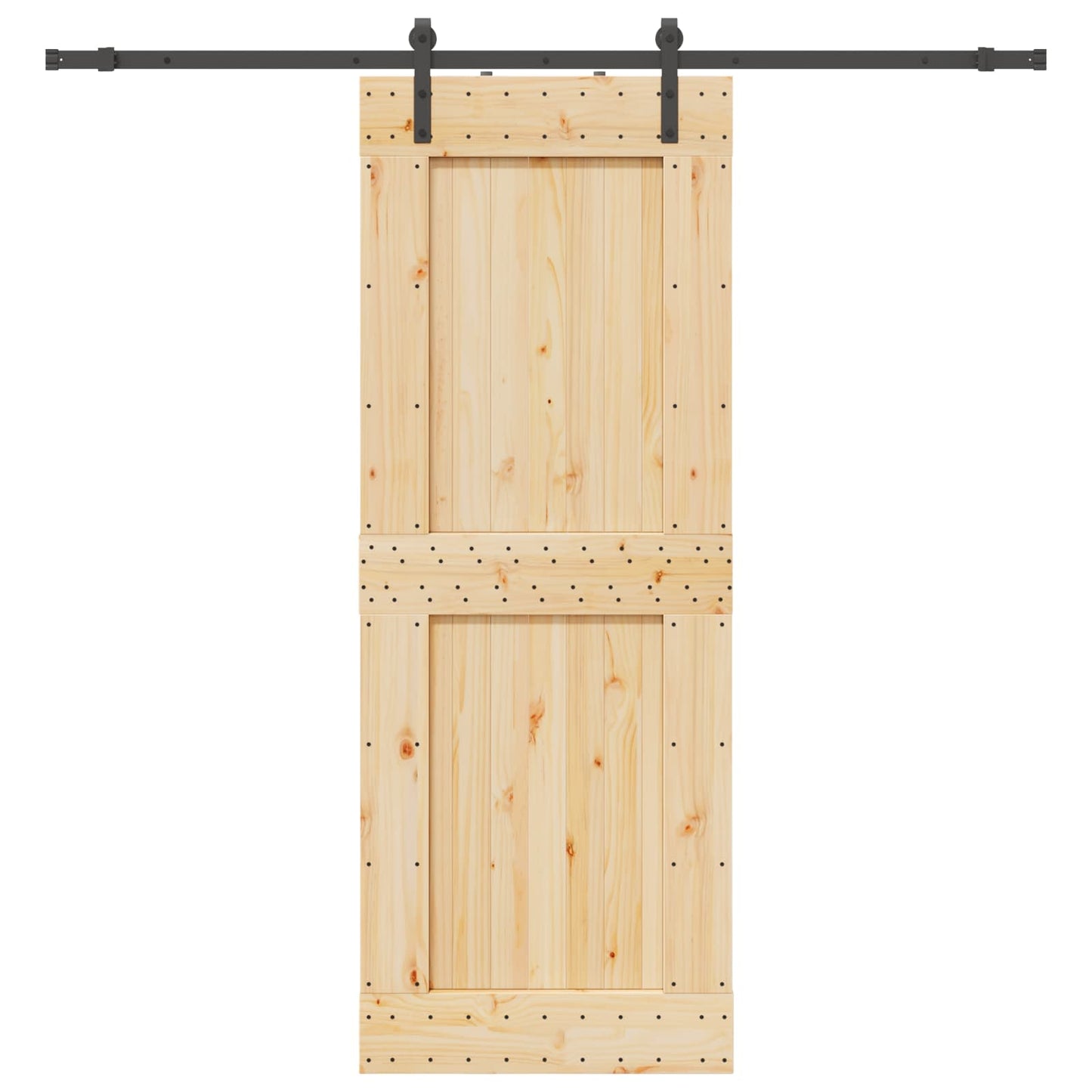 Skyvedør NARVIK Naturlig og svart 85 x 210 cm (213,5 cm)
