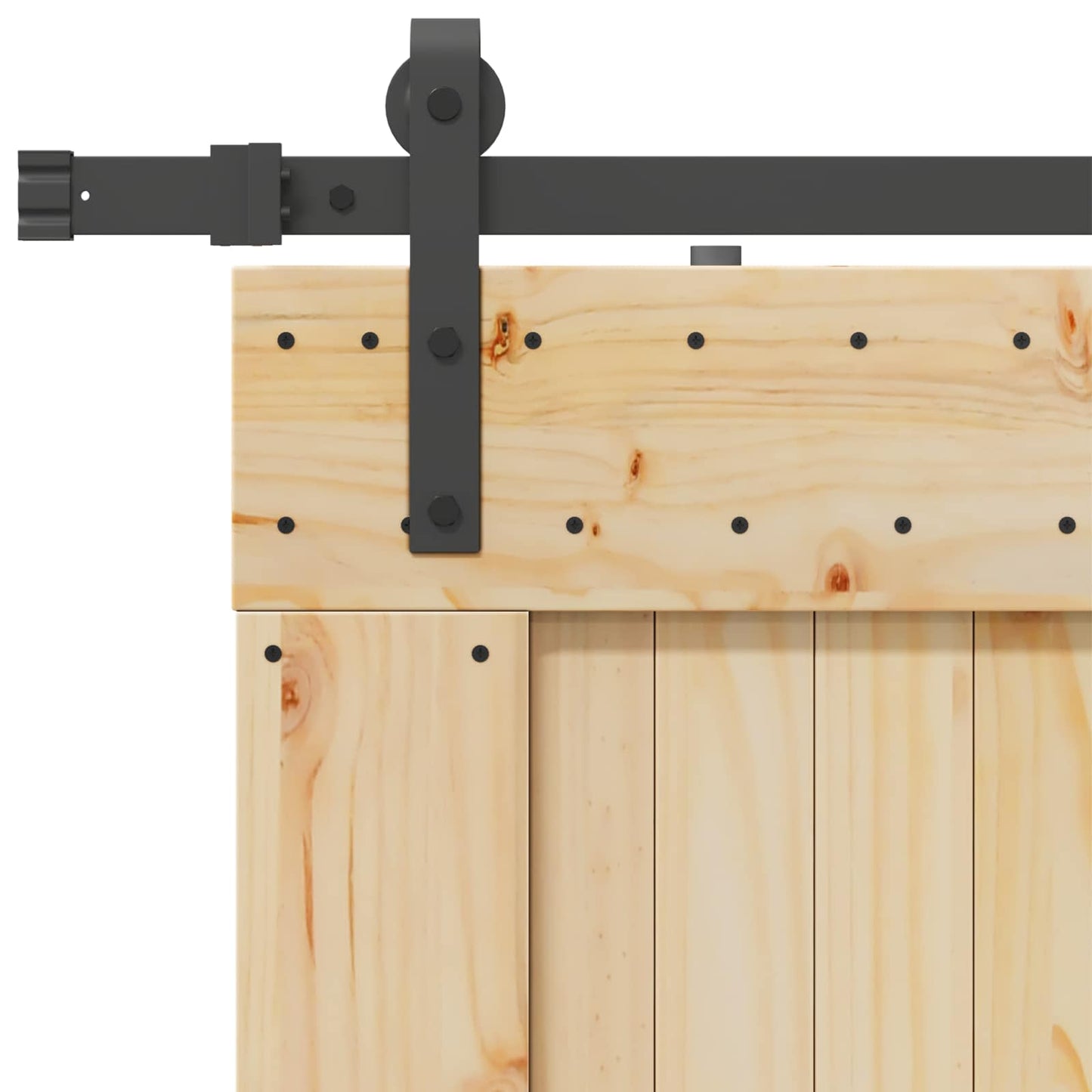 Skyvedør NARVIK Naturlig og svart 95 x 210 cm (213,5 cm)