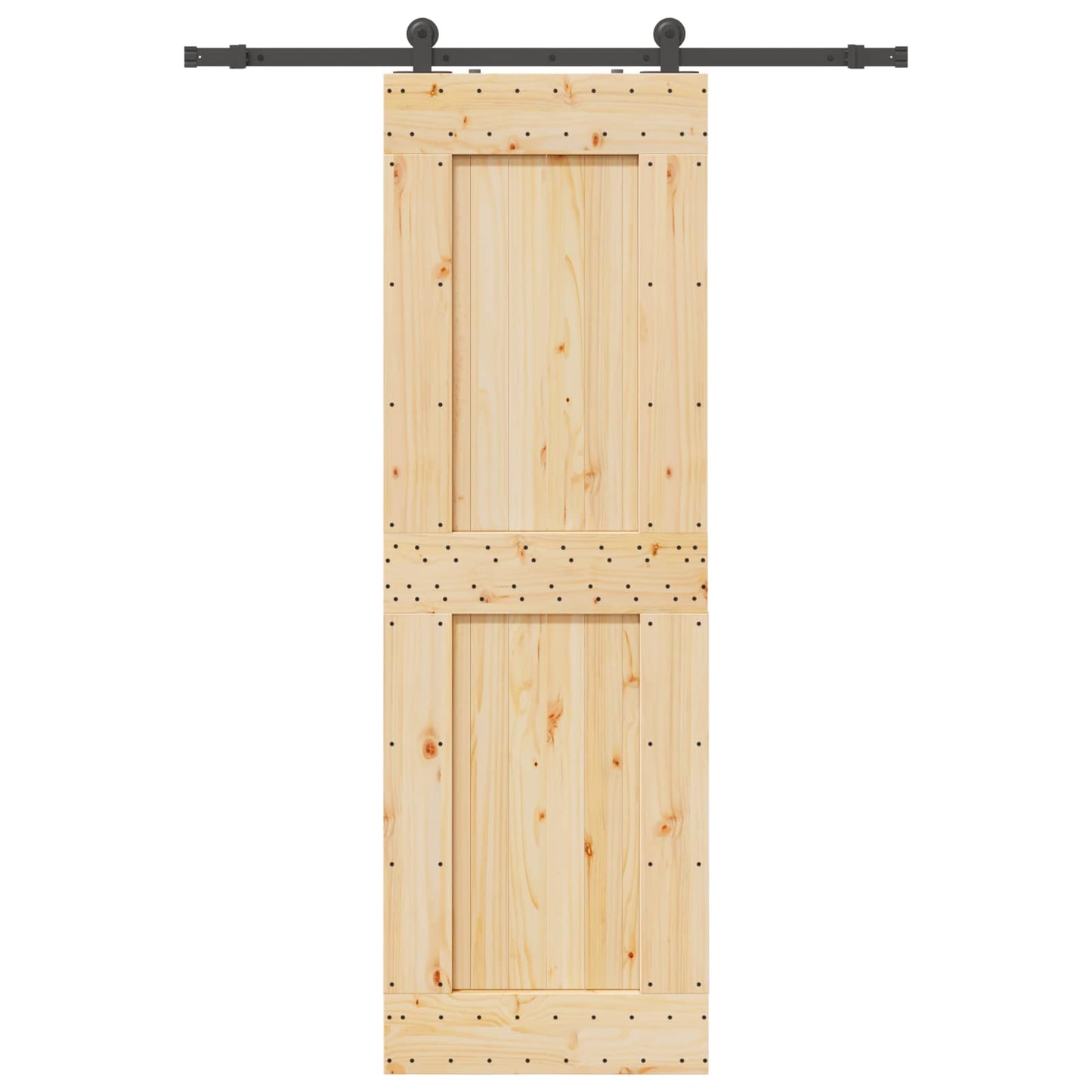 Skyvedør NARVIK Naturlig og svart 70 x 210 cm (152,5 cm)
