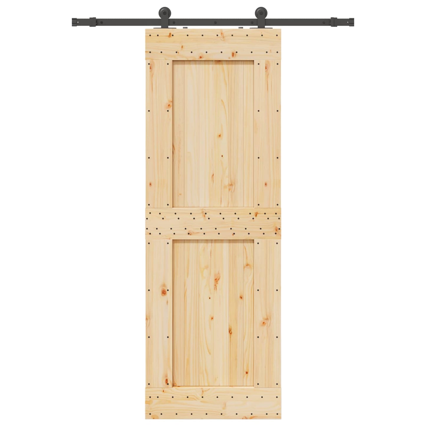 Skyvedør NARVIK Naturlig og svart 80 x 210 cm (152,5 cm)
