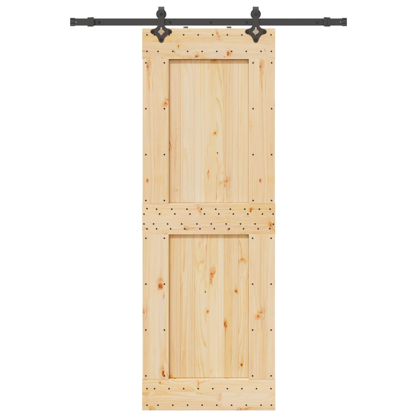 Skyvedør NARVIK Naturlig og svart 80 x 210 cm (152,5 cm)