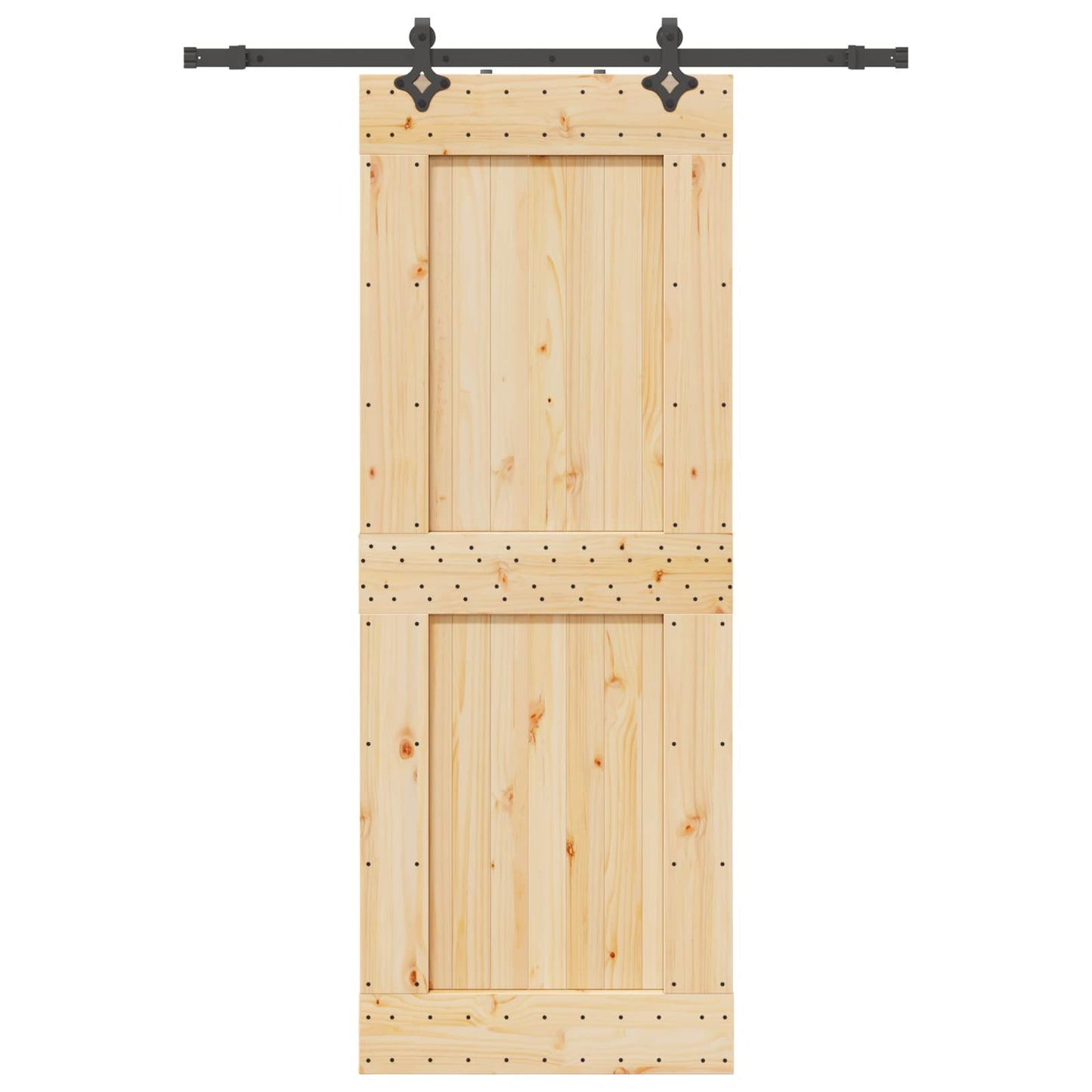 Skyvedør NARVIK Naturlig og svart 85 x 210 cm (152,5 cm)