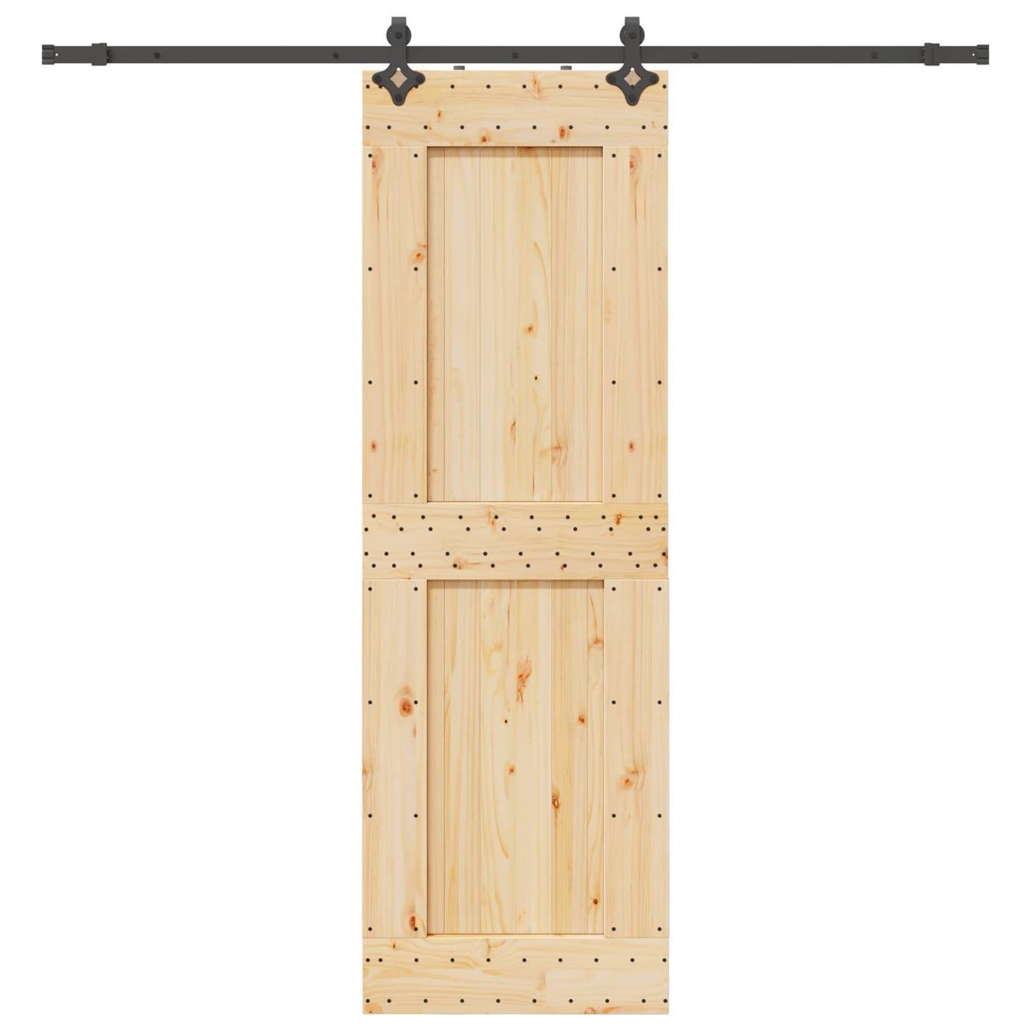 Skyvedør NARVIK Naturlig og svart 70 x 210 cm (213,5 cm)