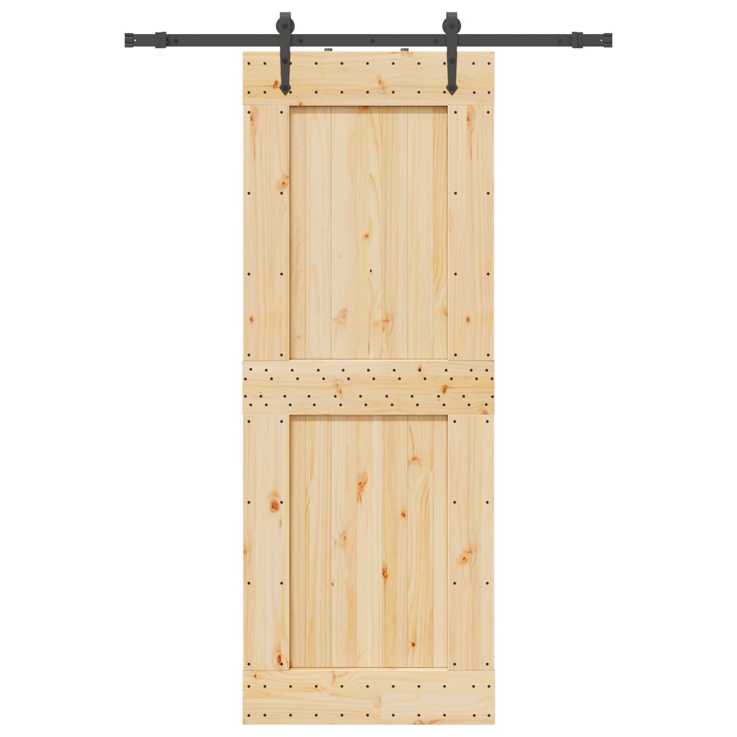 Skyvedør NARVIK Naturlig og svart 85 x 210 cm (152,5 cm)