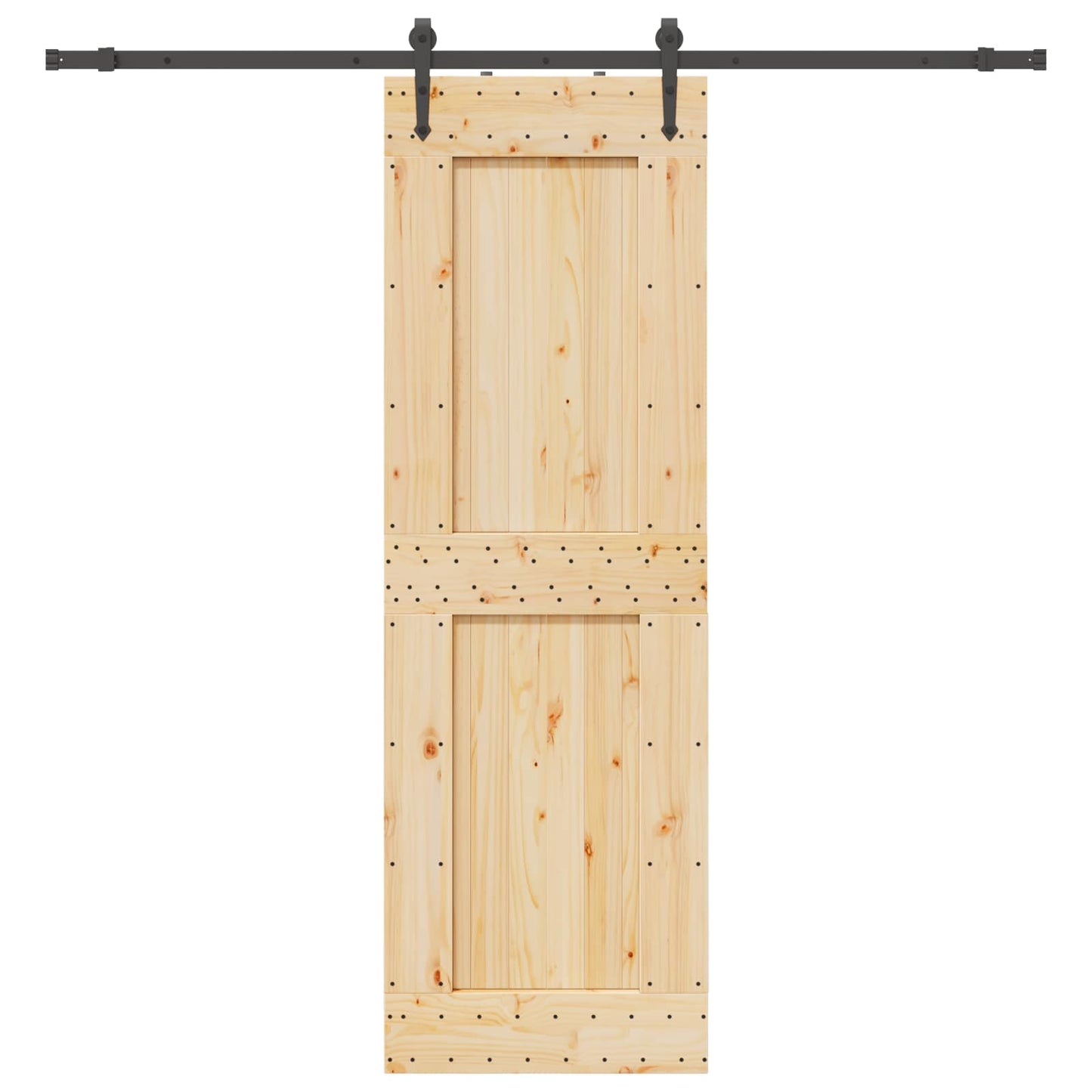 Skyvedør NARVIK Naturlig og svart 70 x 210 cm (213,5 cm)