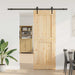 Skyvedør NARVIK Naturlig og svart 85 x 210 cm (213,5 cm)
