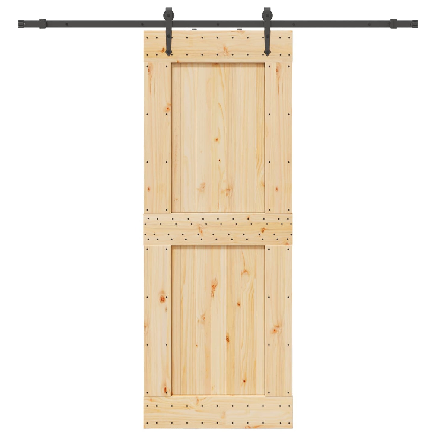 Skyvedør NARVIK Naturlig og svart 85 x 210 cm (213,5 cm)