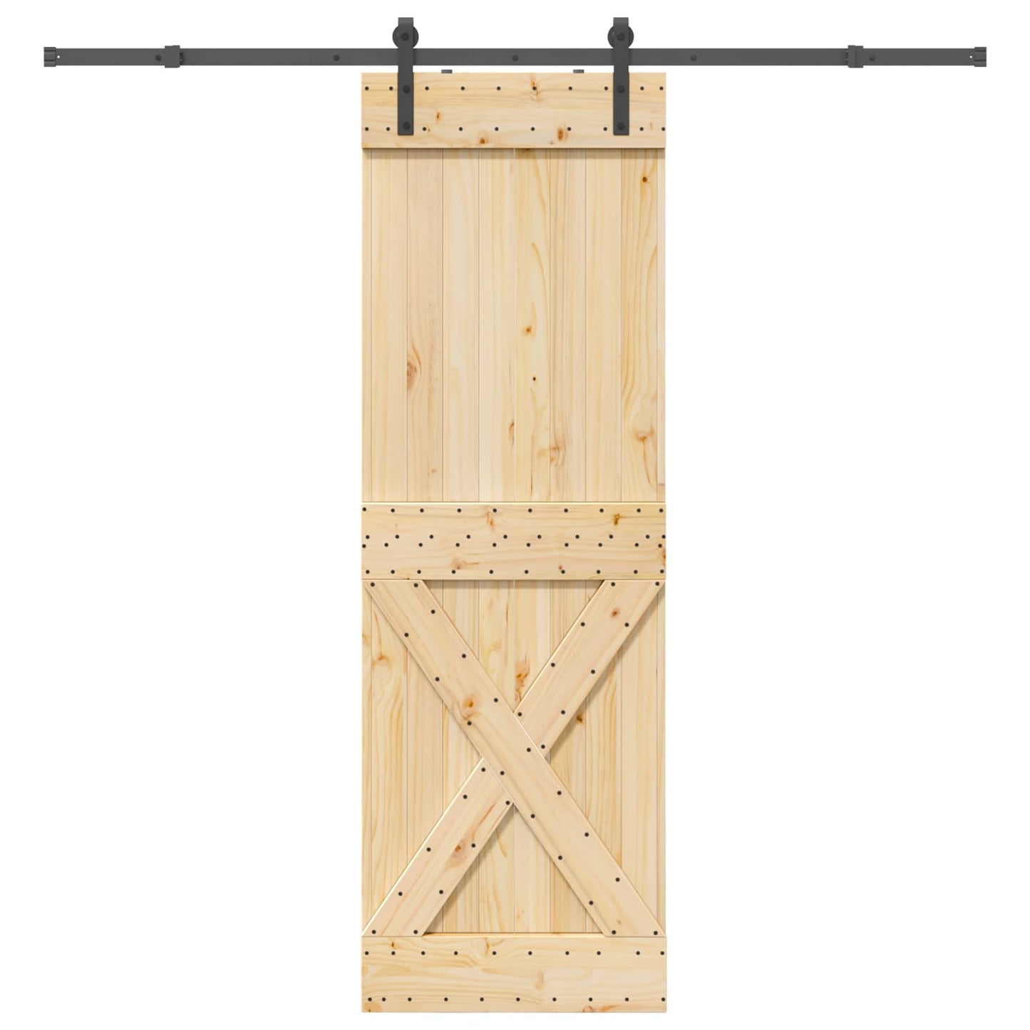 Skyvedør NARVIK Naturlig og svart 70 x 210 cm (213,5 cm)