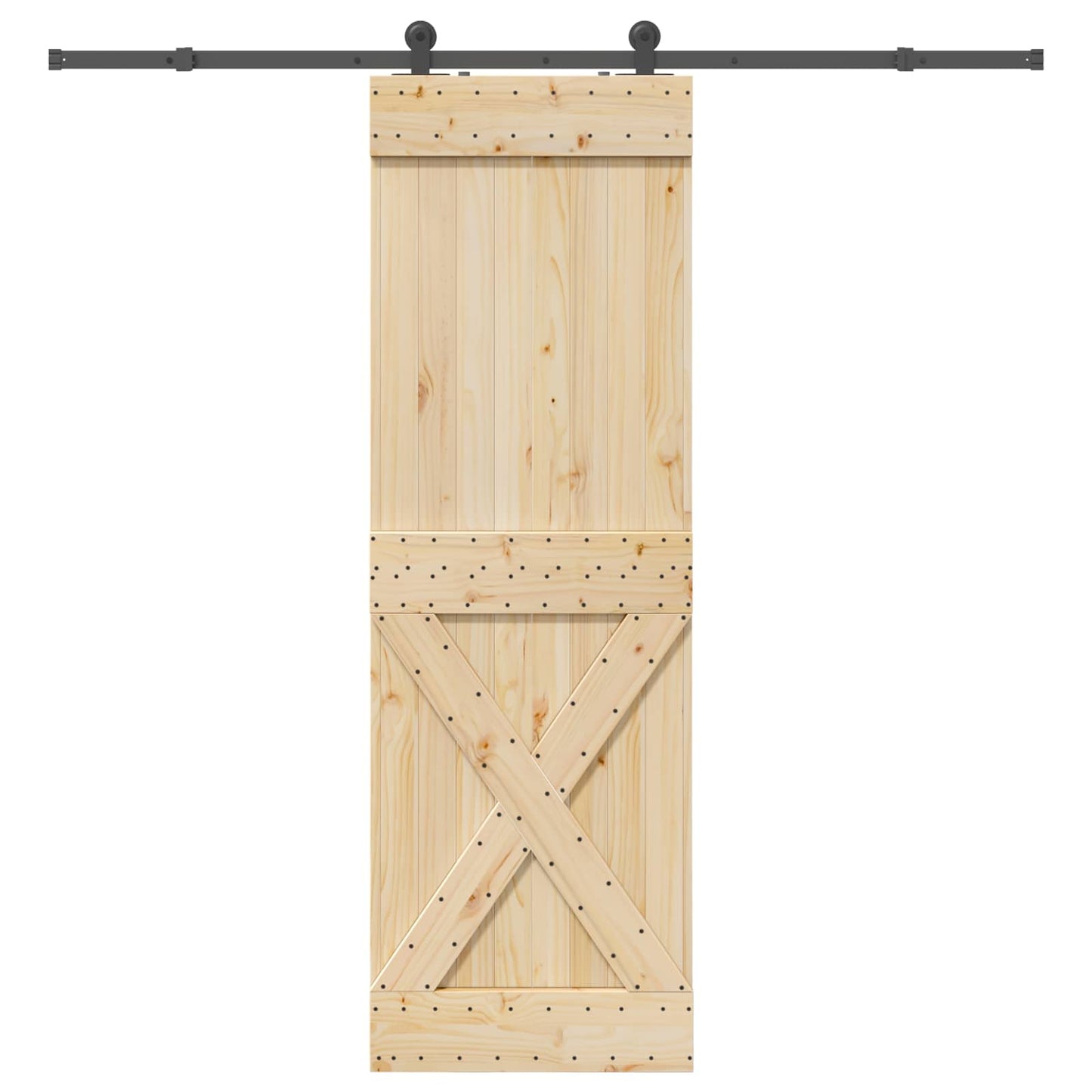 Skyvedør NARVIK Naturlig og svart 70 x 210 cm (213,5 cm)