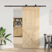 Skyvedør NARVIK Naturlig og svart 95 x 210 cm (213,5 cm)