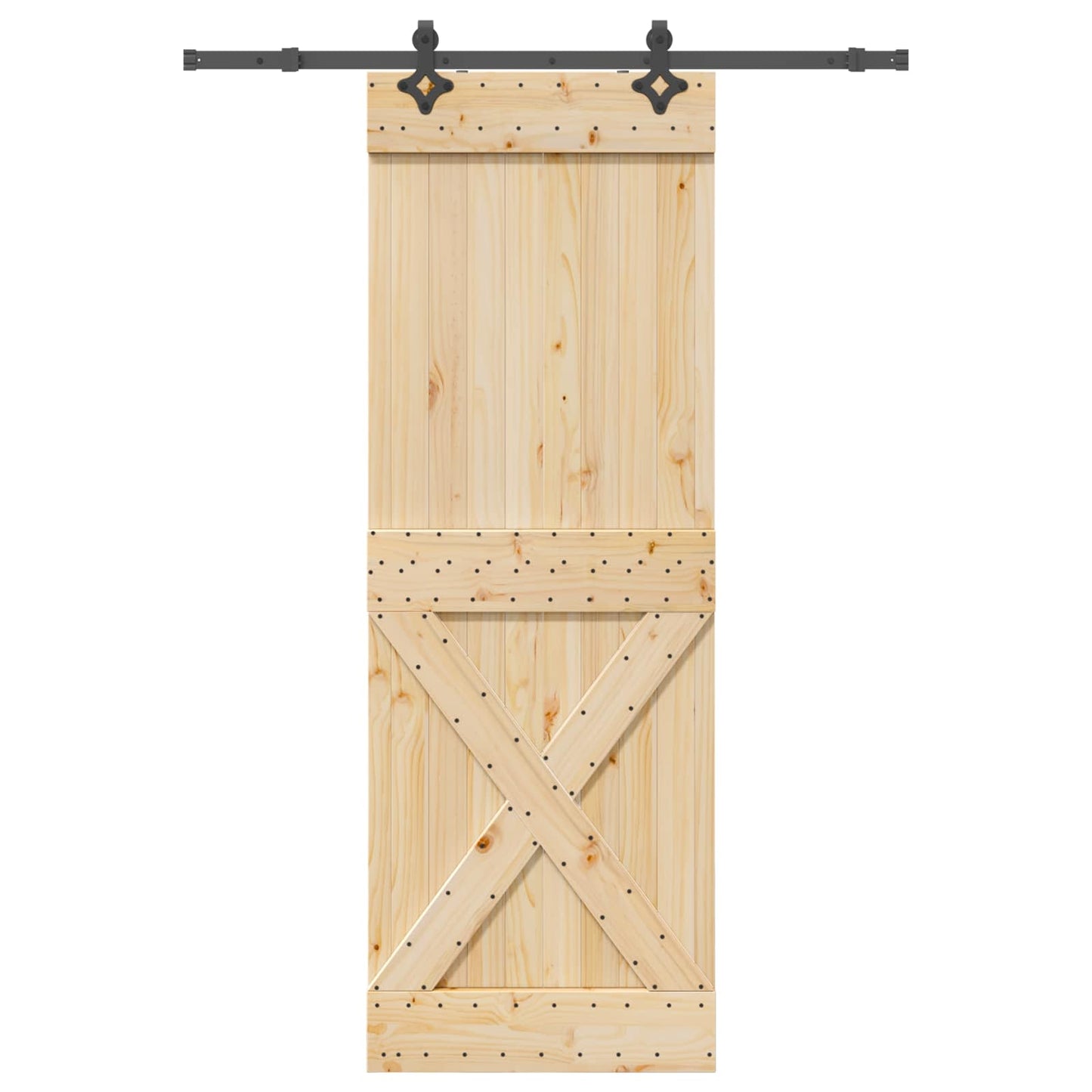 Skyvedør NARVIK Naturlig og svart 80 x 210 cm (152,5 cm)