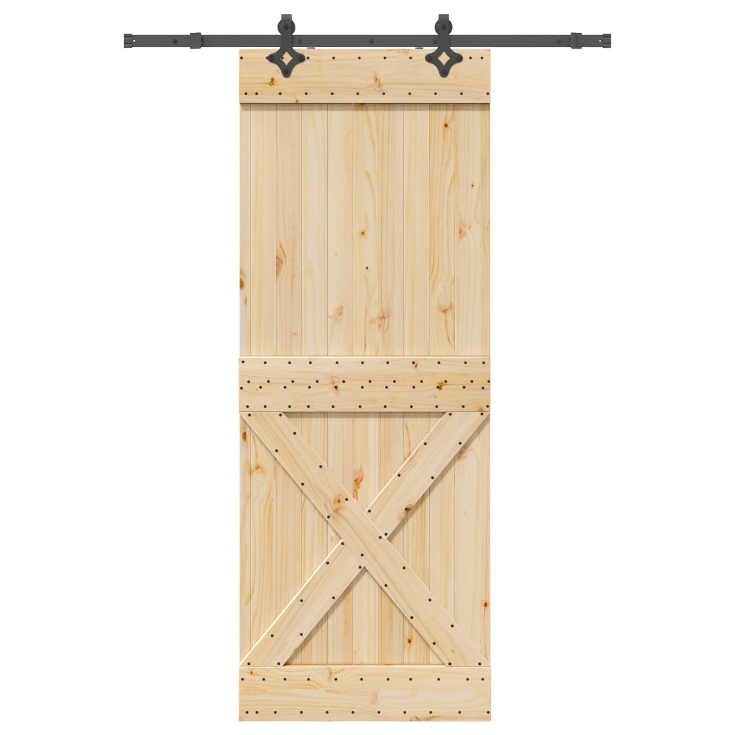 Skyvedør NARVIK Naturlig og svart 85 x 210 cm (152,5 cm)
